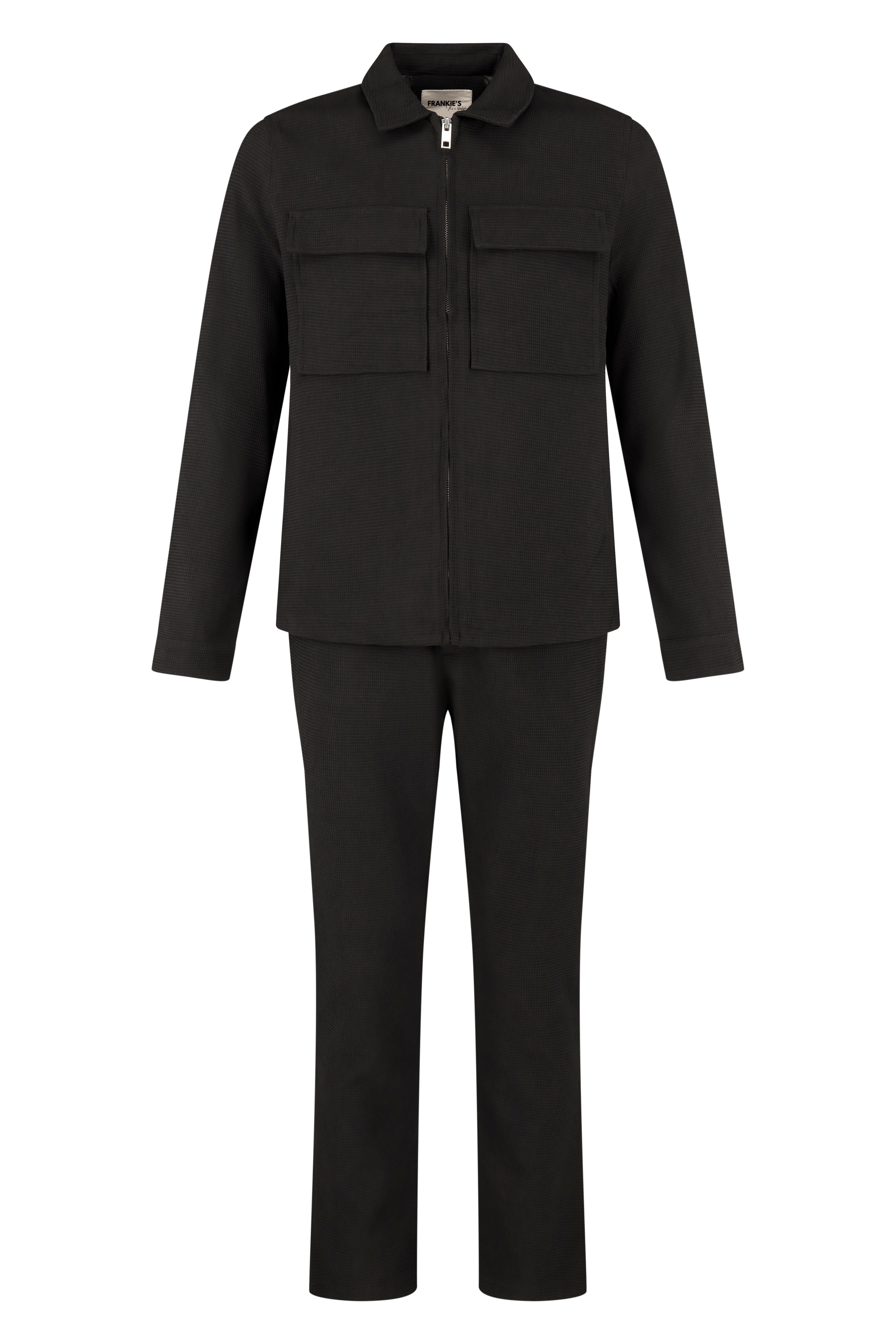 Textured Matching Set - Black