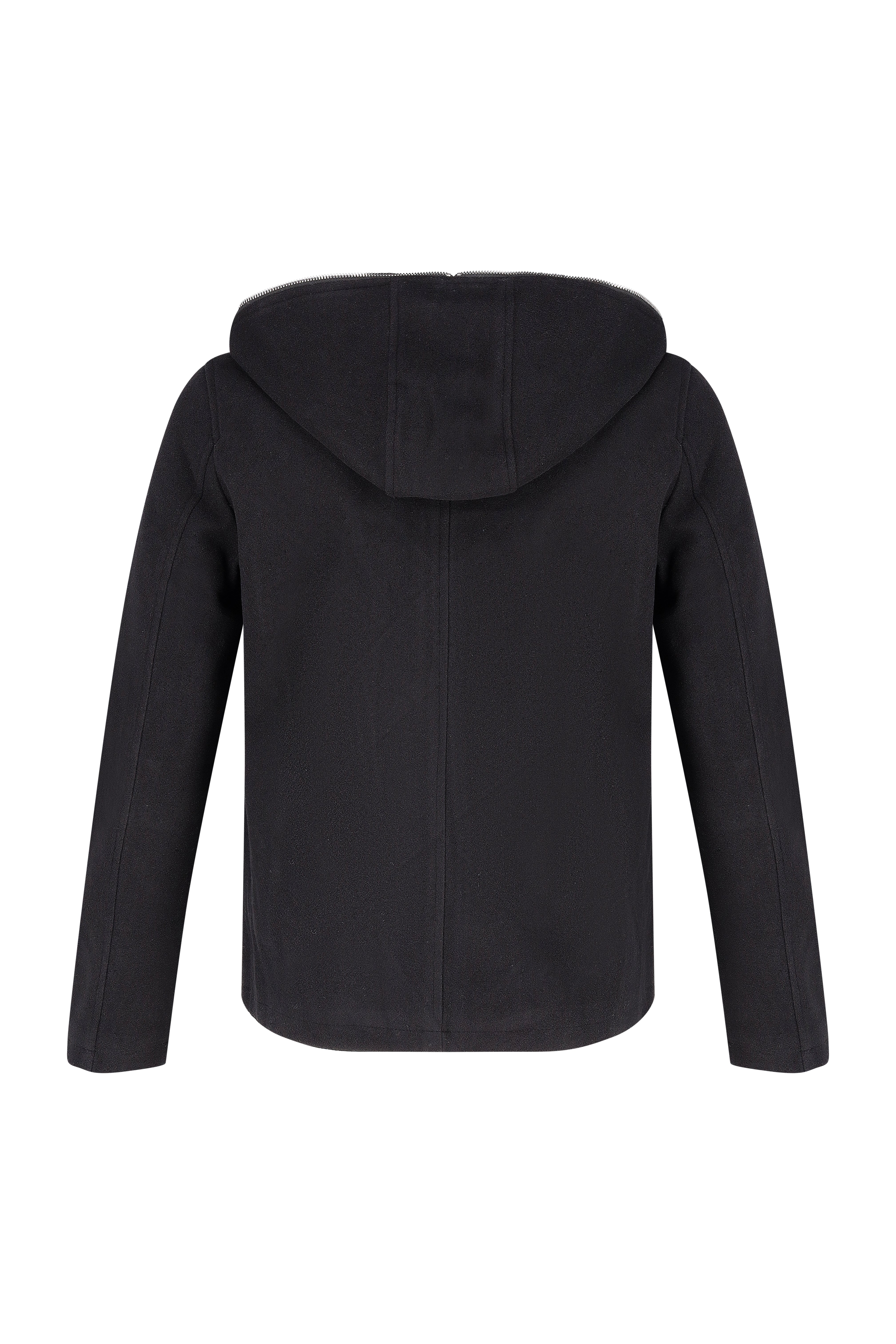Minimalist Zip Hoodie - Black
