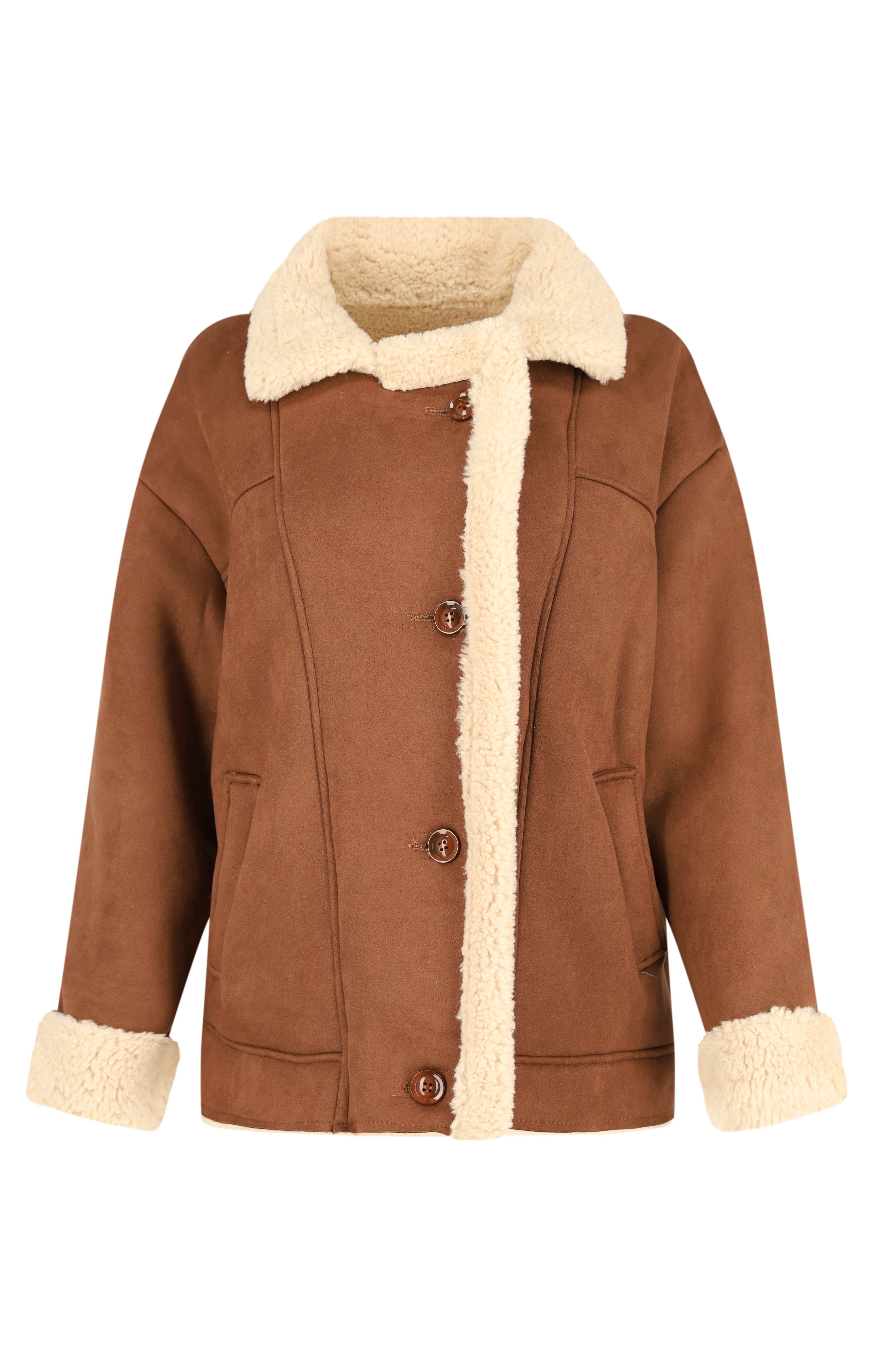 Suedette Aviator Coat