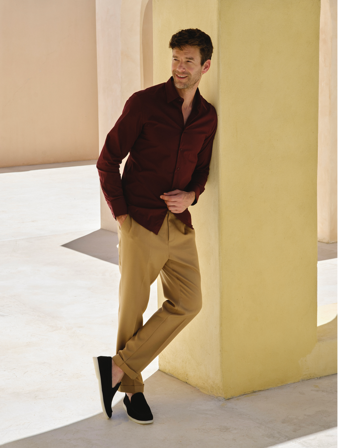 Overhemd Slim Fit - Wine Red