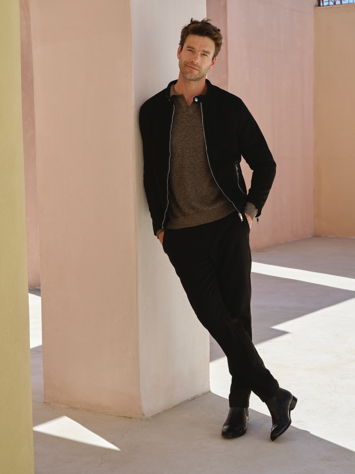 Faux Suede Biker Jacket