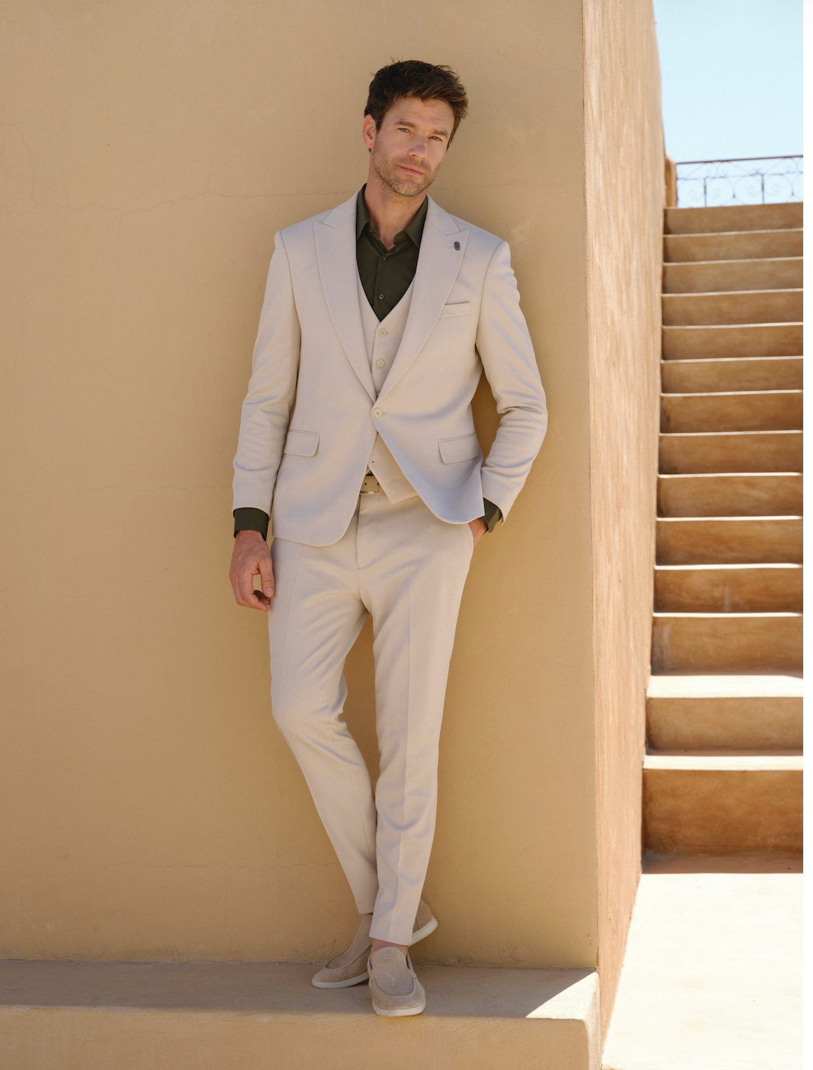 Suit Three Piece Havana Beige