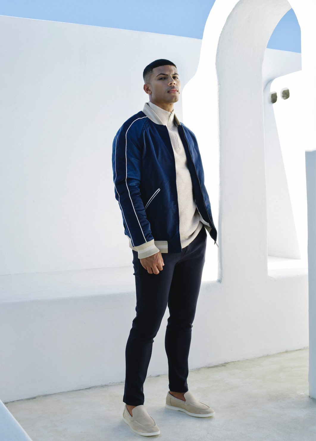 Slim Fit Tailored Pantalon - Black