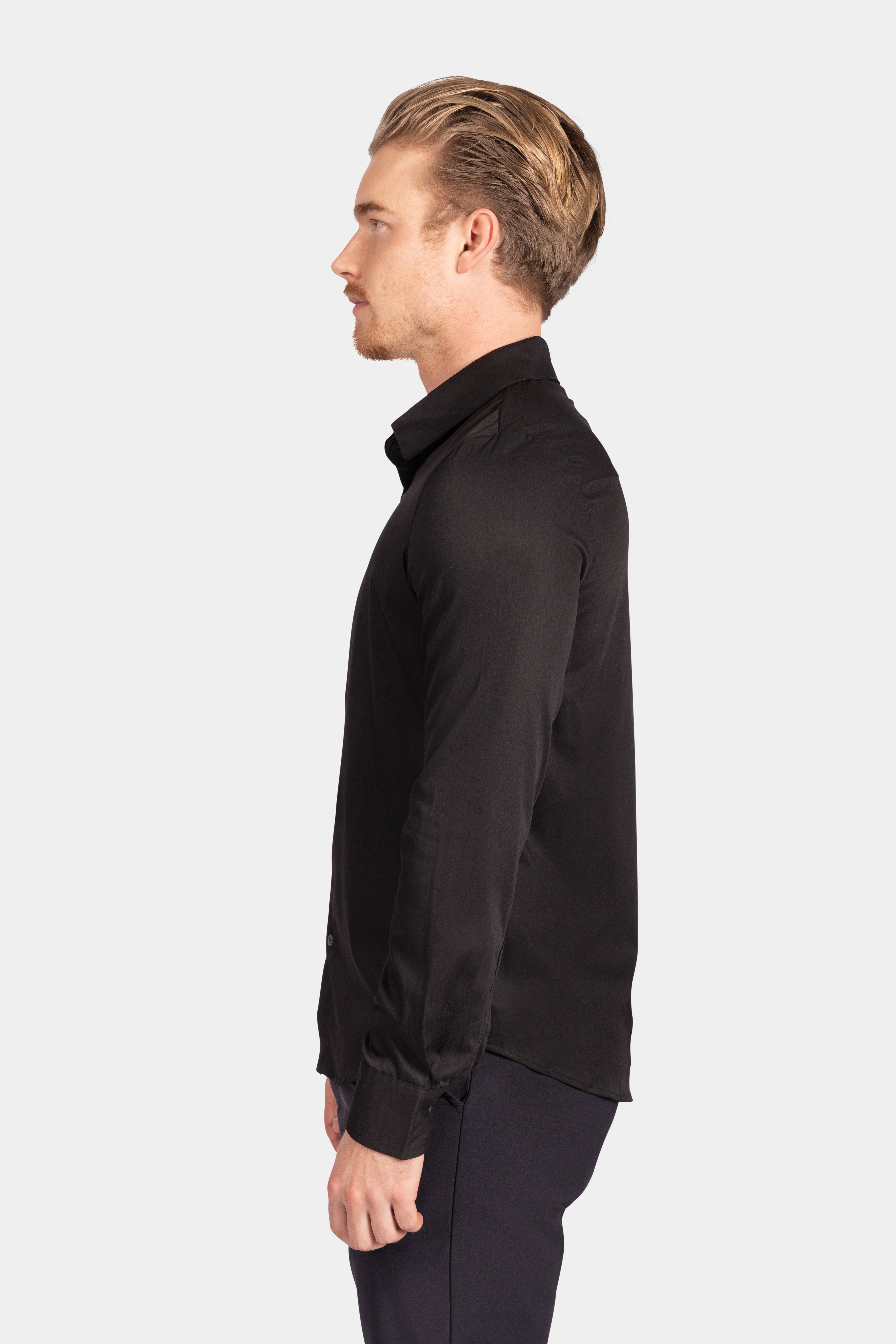 Classic Button-Up Shirt - Black