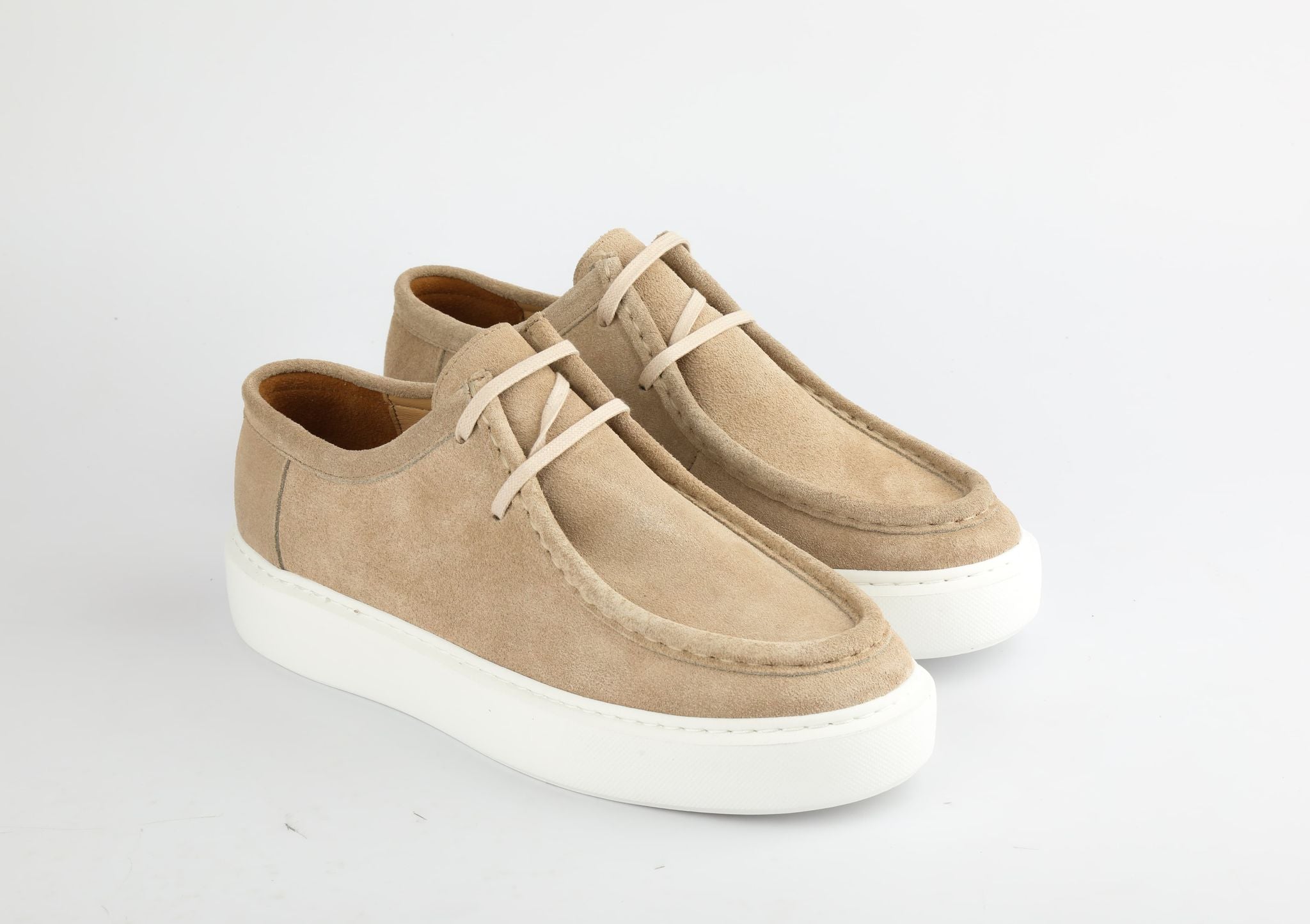 Suede frame shoes - Beige