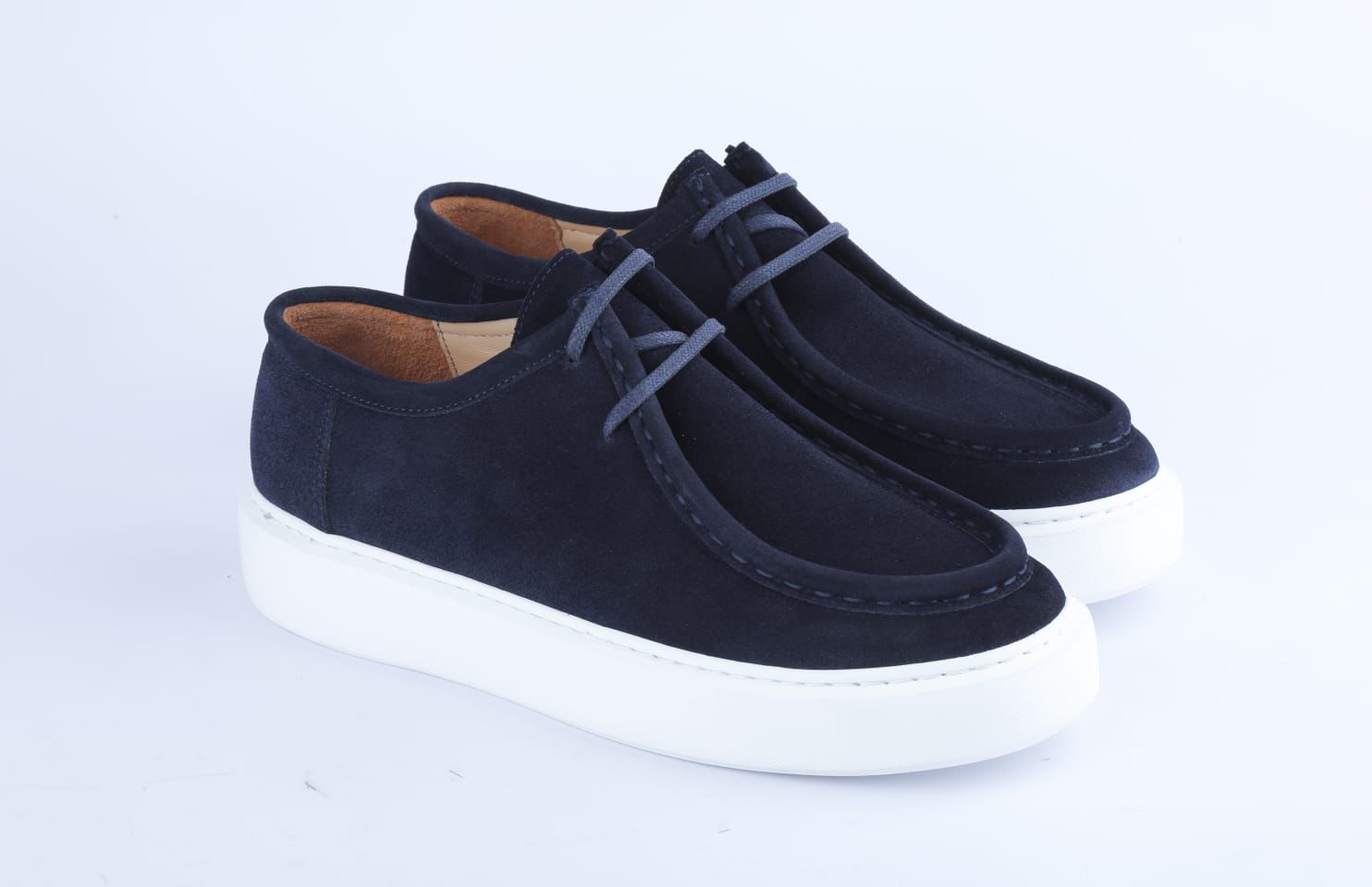 Suede frame shoes - navy blue