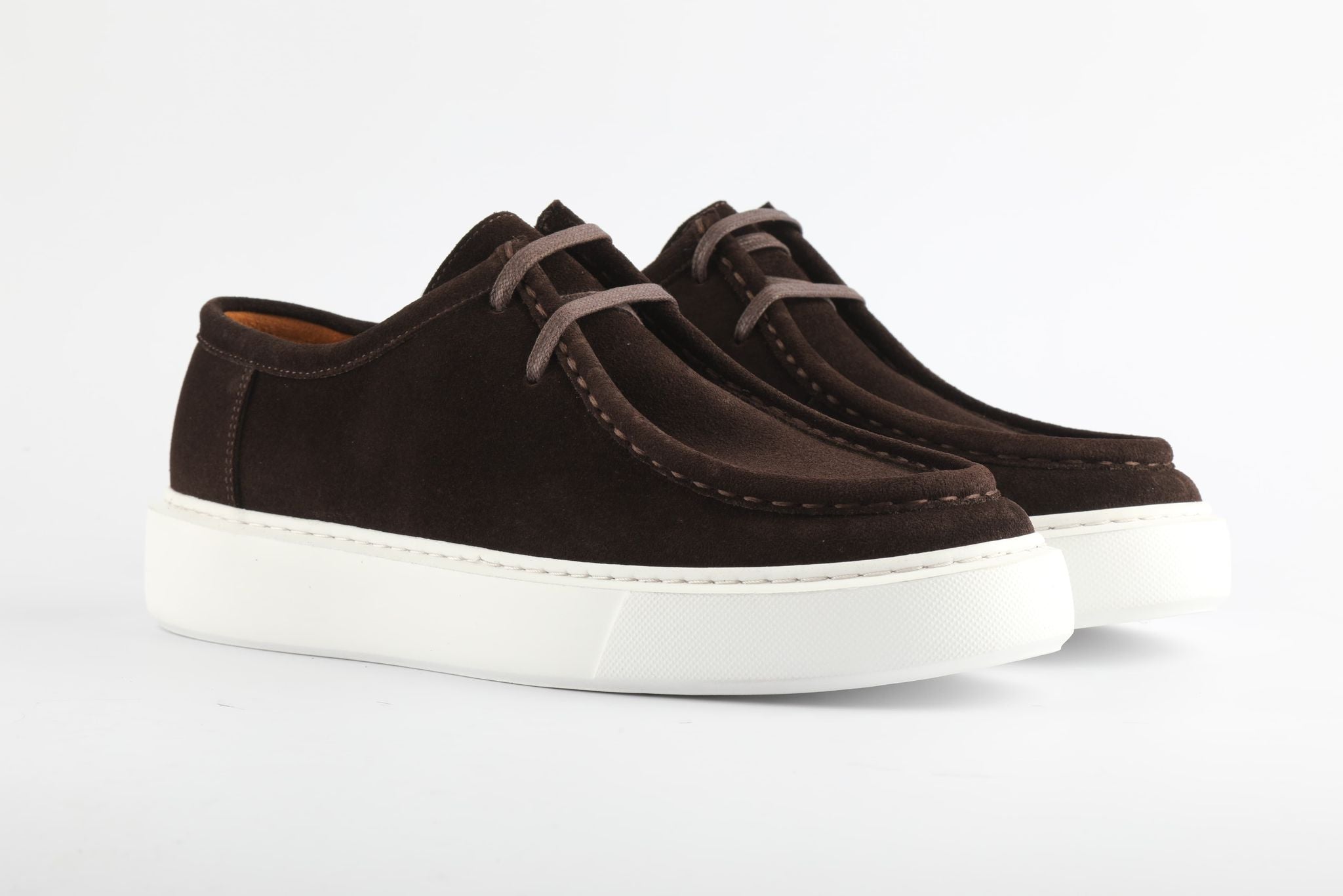 Suede frame shoes - Brown