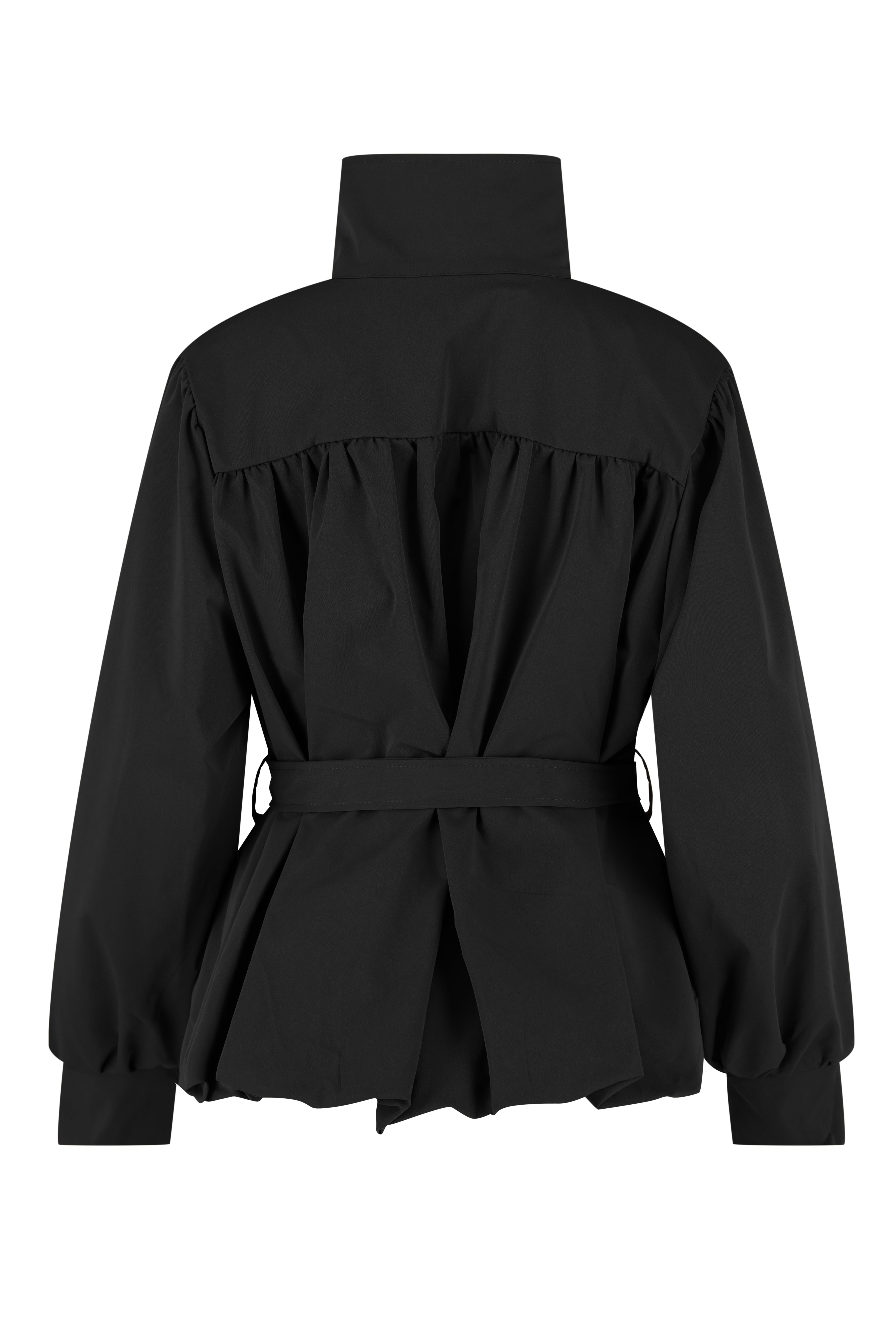 Belted Bubble Jacket - Black