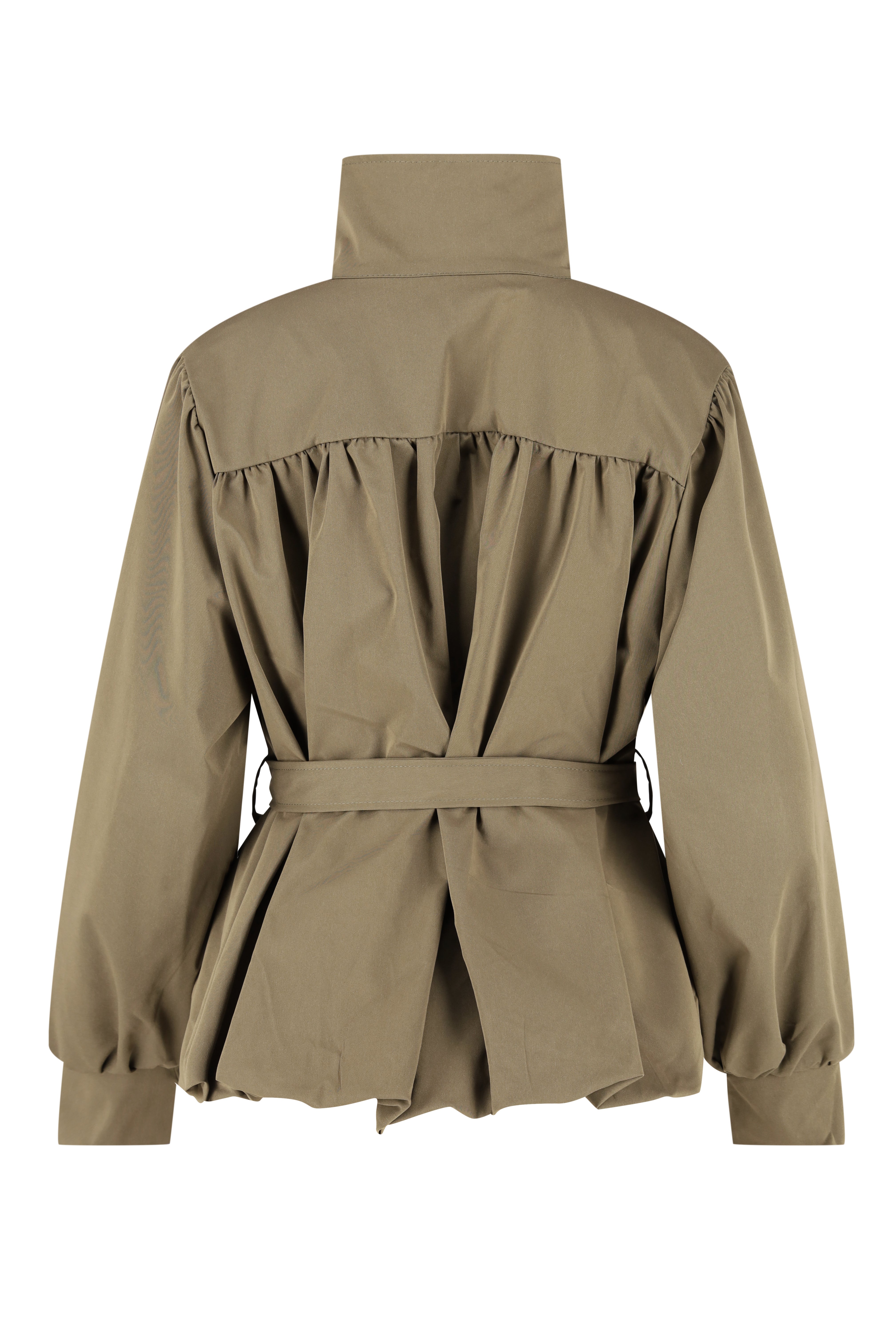 Belted Bubble Jacket - Khaki