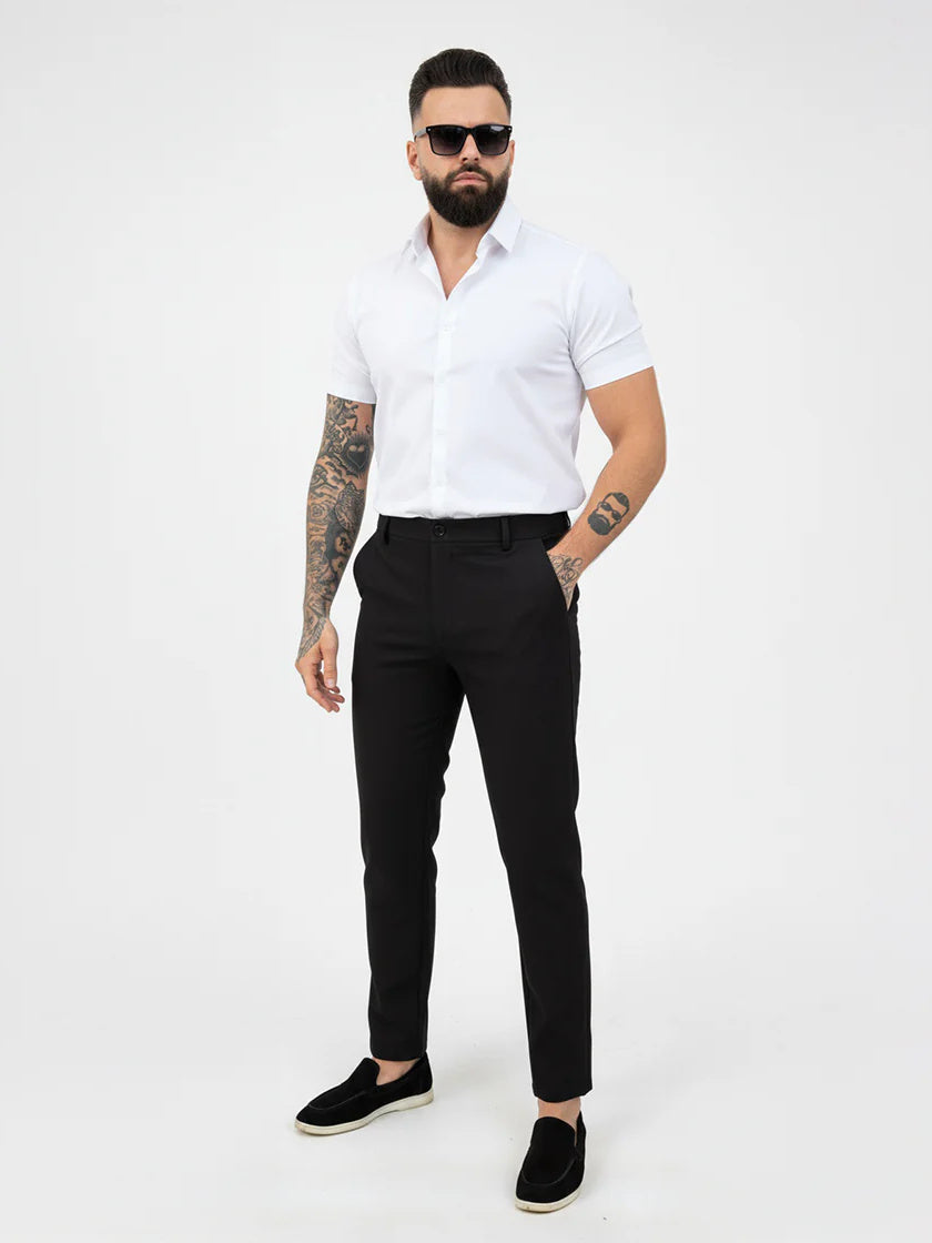 Pantalon chic straight fit black - Frankie's