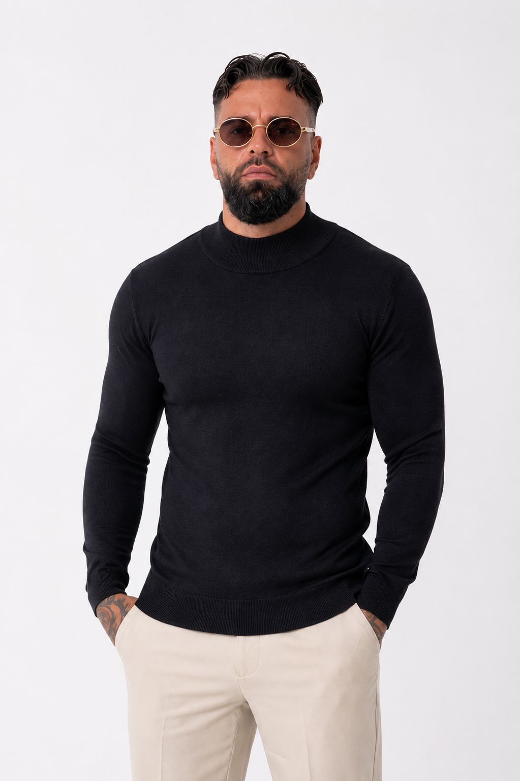 Milano Knit Turtleneck Black
