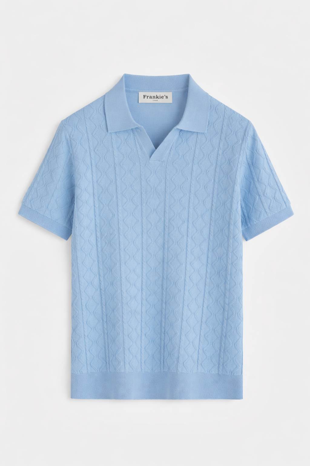 Porto Textured Polo Light Blue