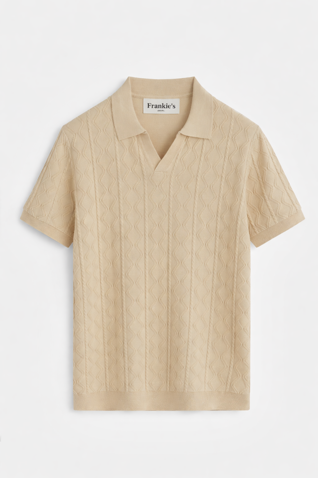 Porto Textured Polo Beige