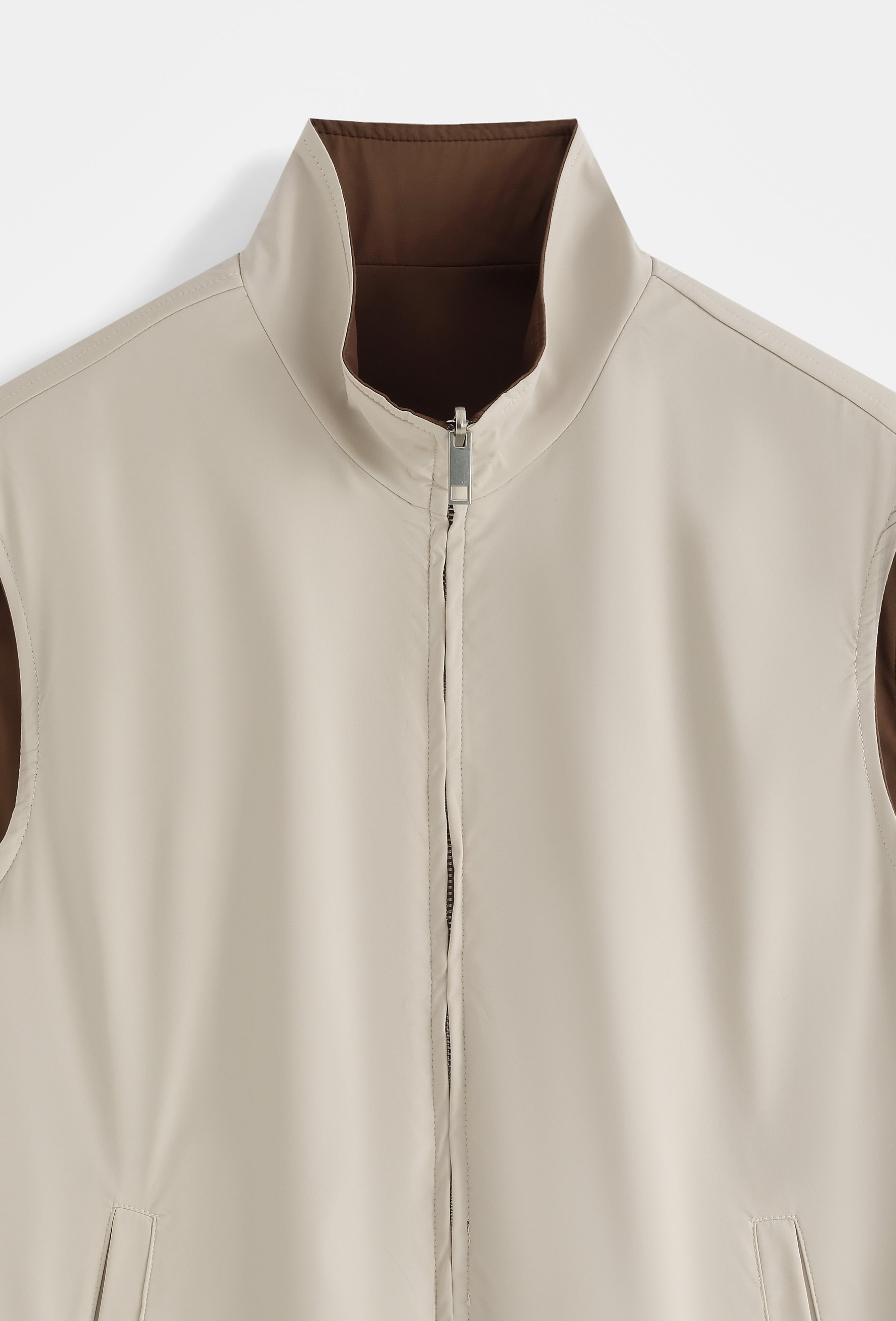 Reversible bodywarmer Brown Beige