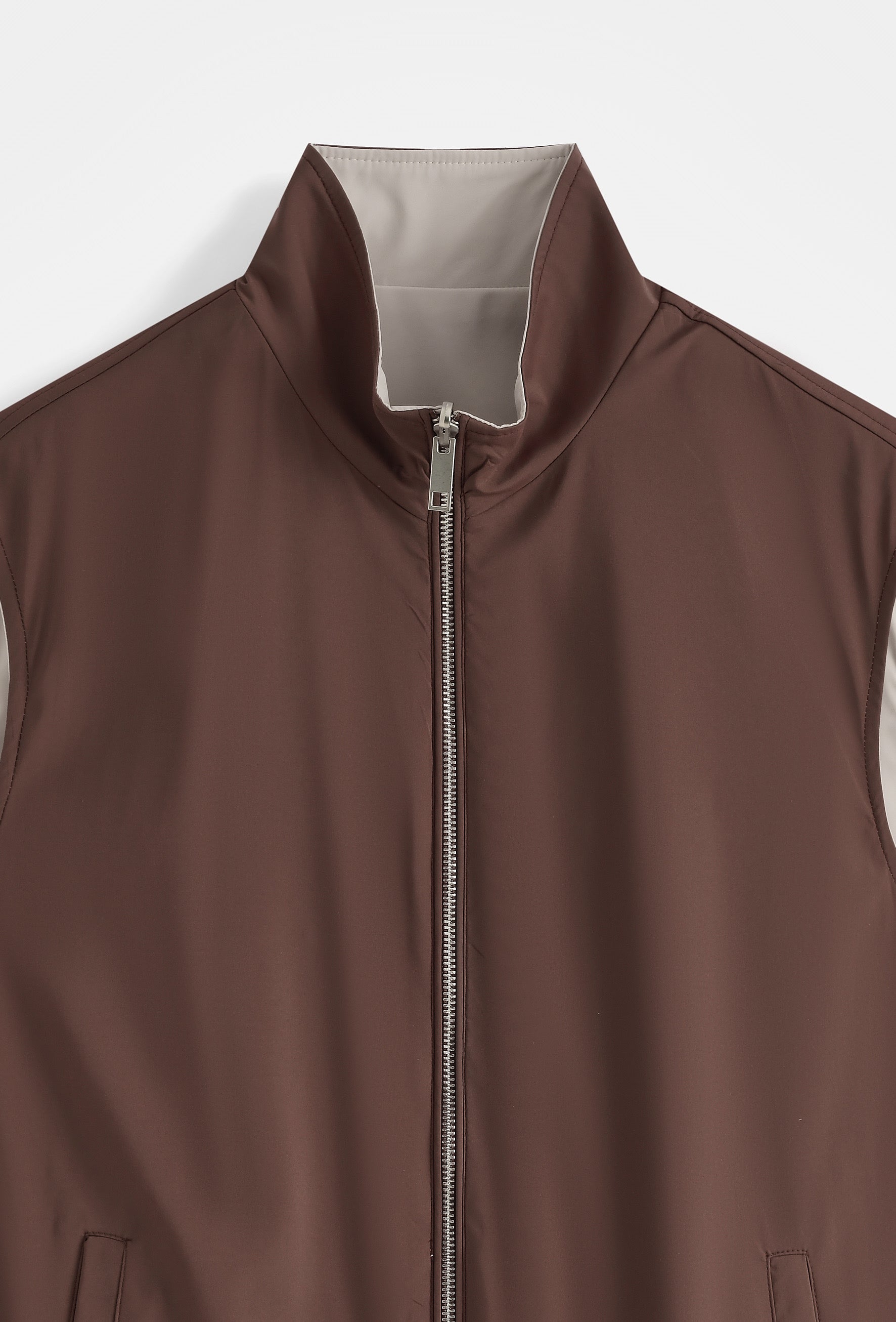 Reversible bodywarmer Brown Beige