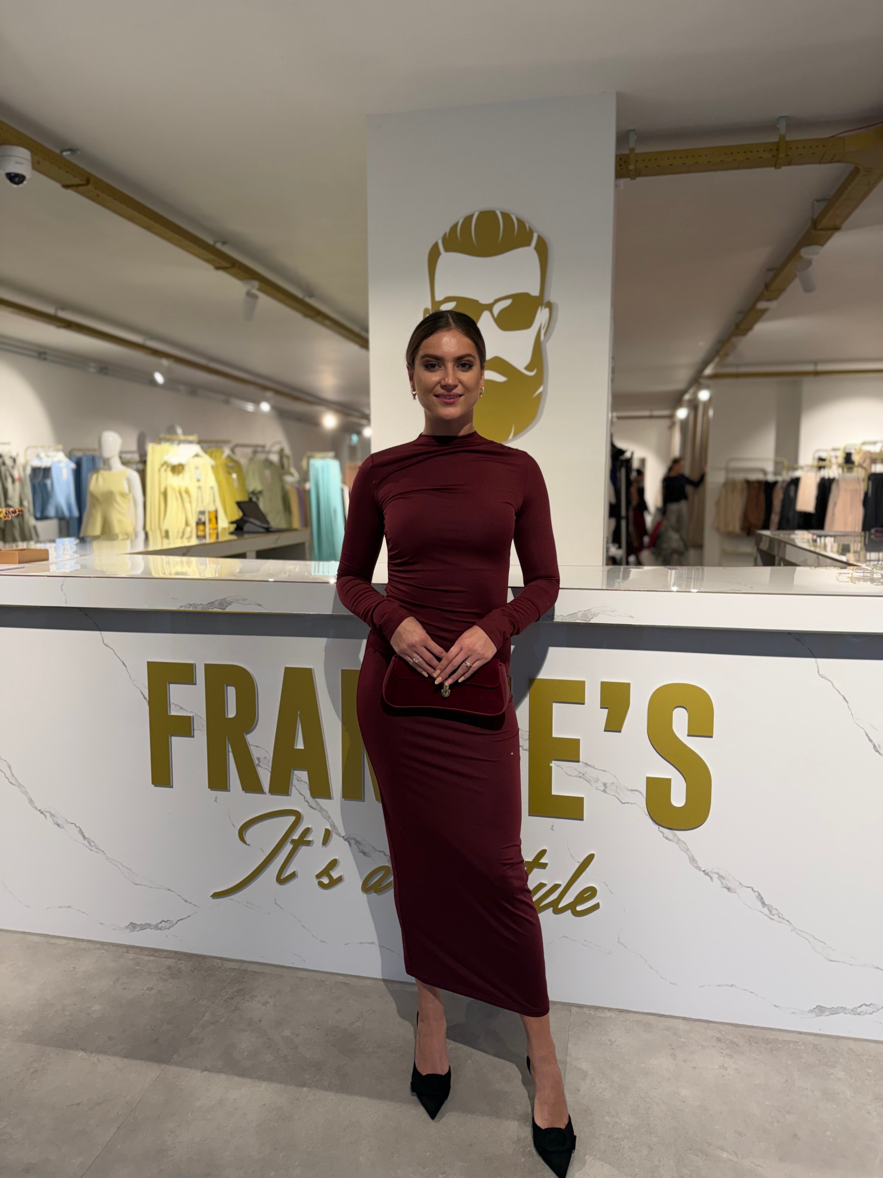 Maxi Bodycon Dress Verona - Bordeaux