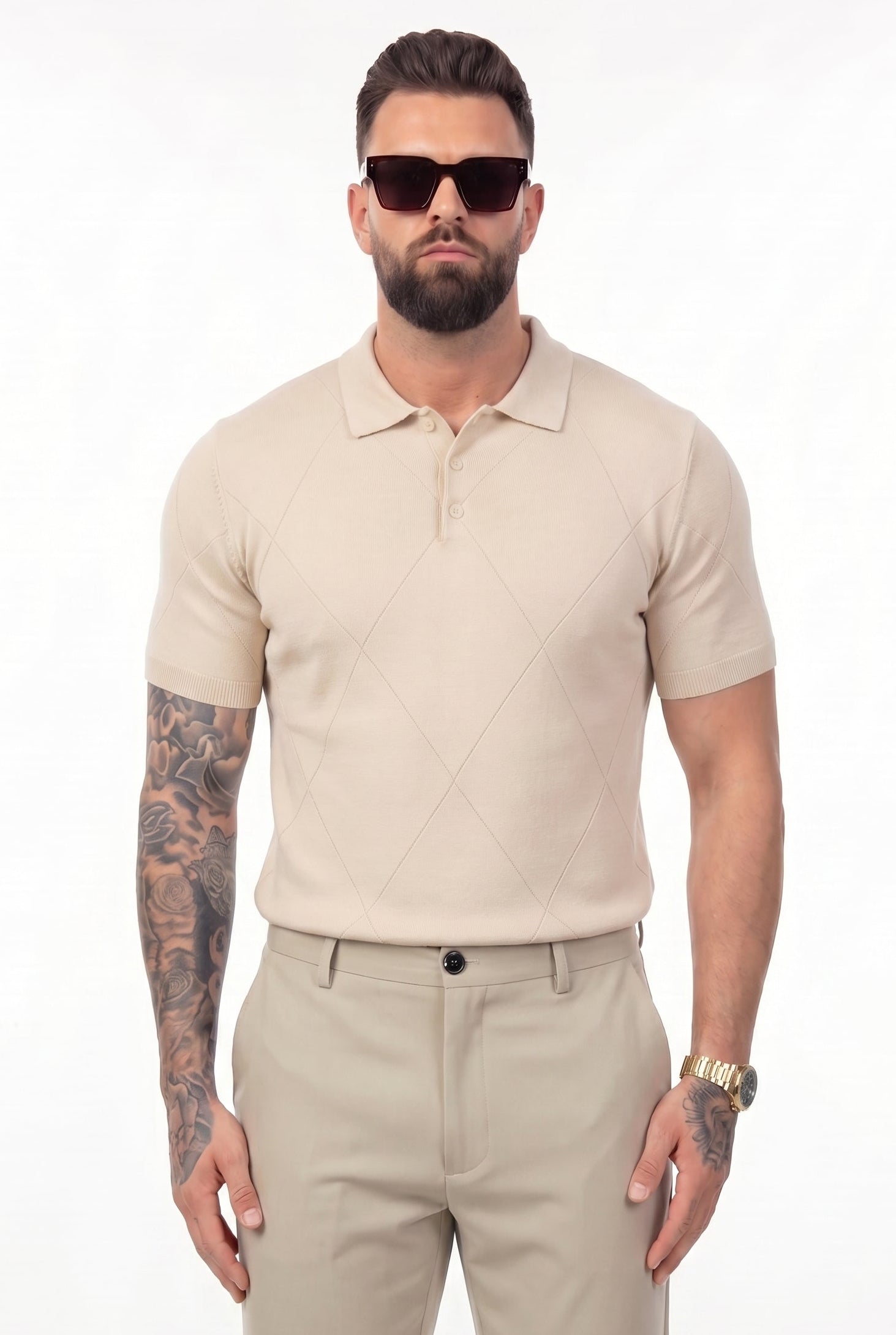 Frankies Signature Polo Beige