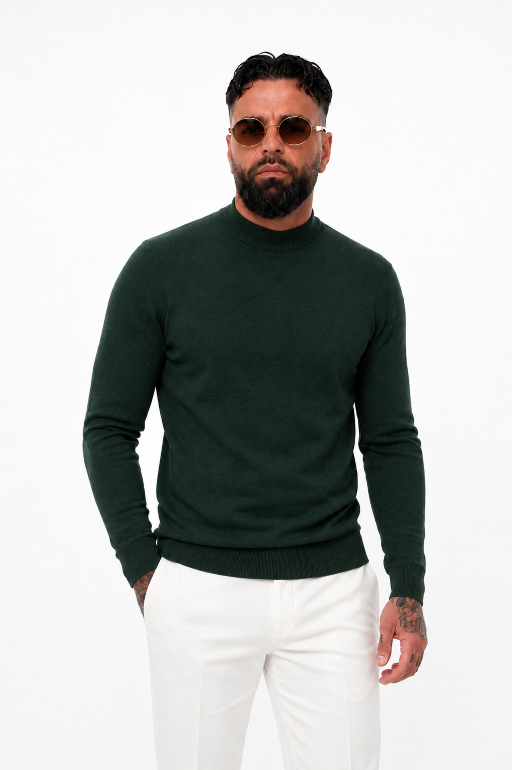 Milano Knit Turtleneck Green