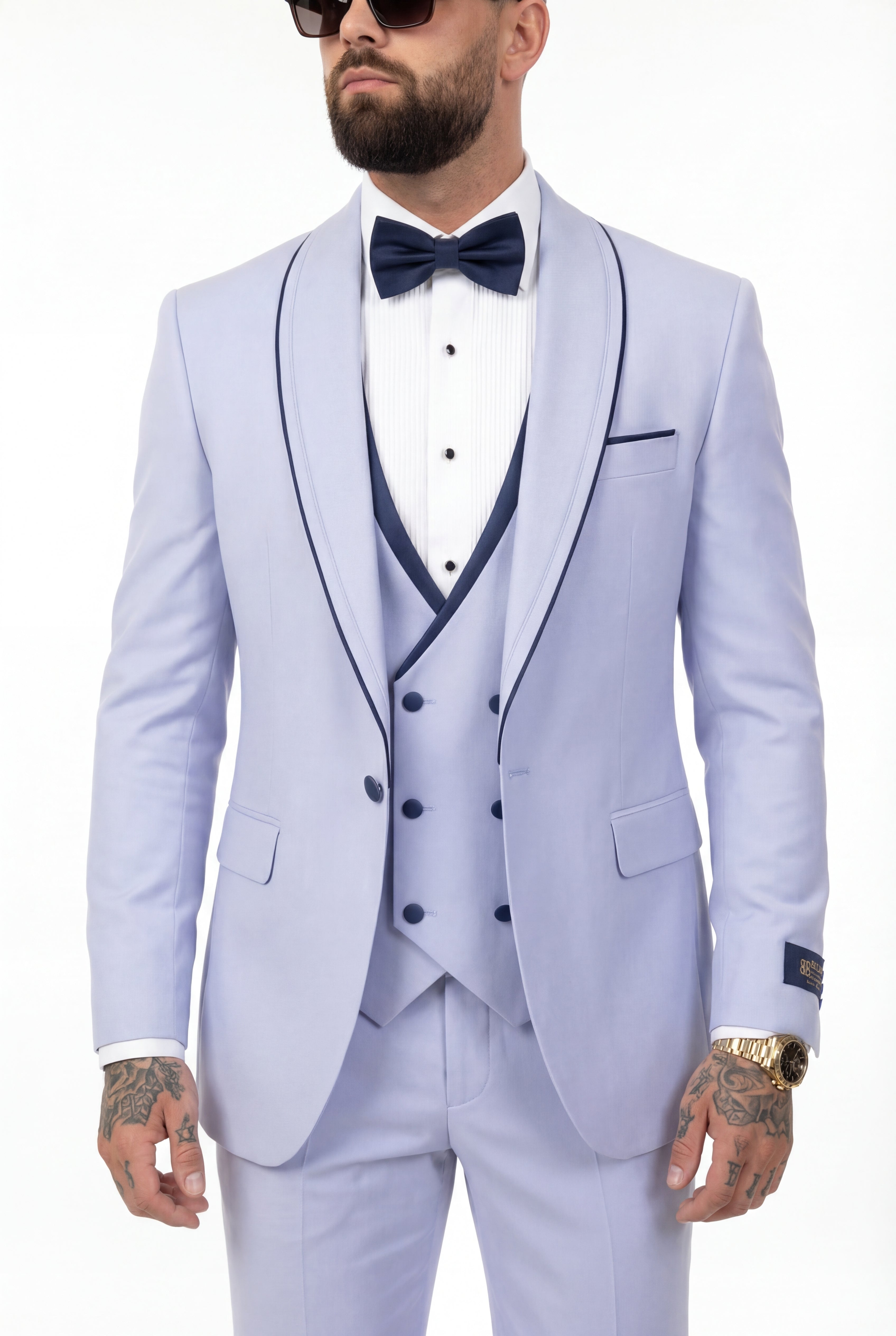 Frankie Premium 4-piece wedding suit light blue - Frankie's