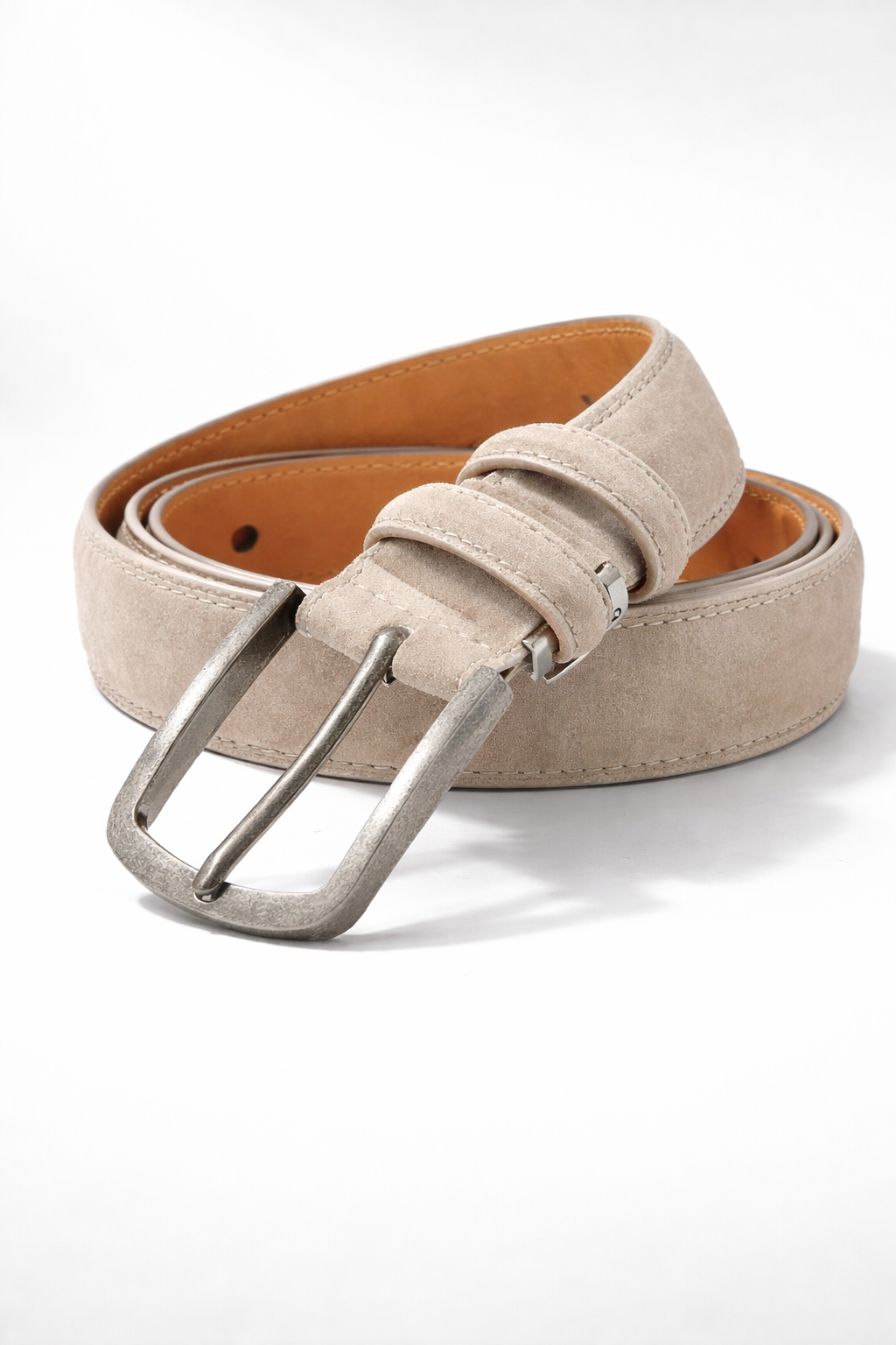 Leather belt beige suede - Frankie's