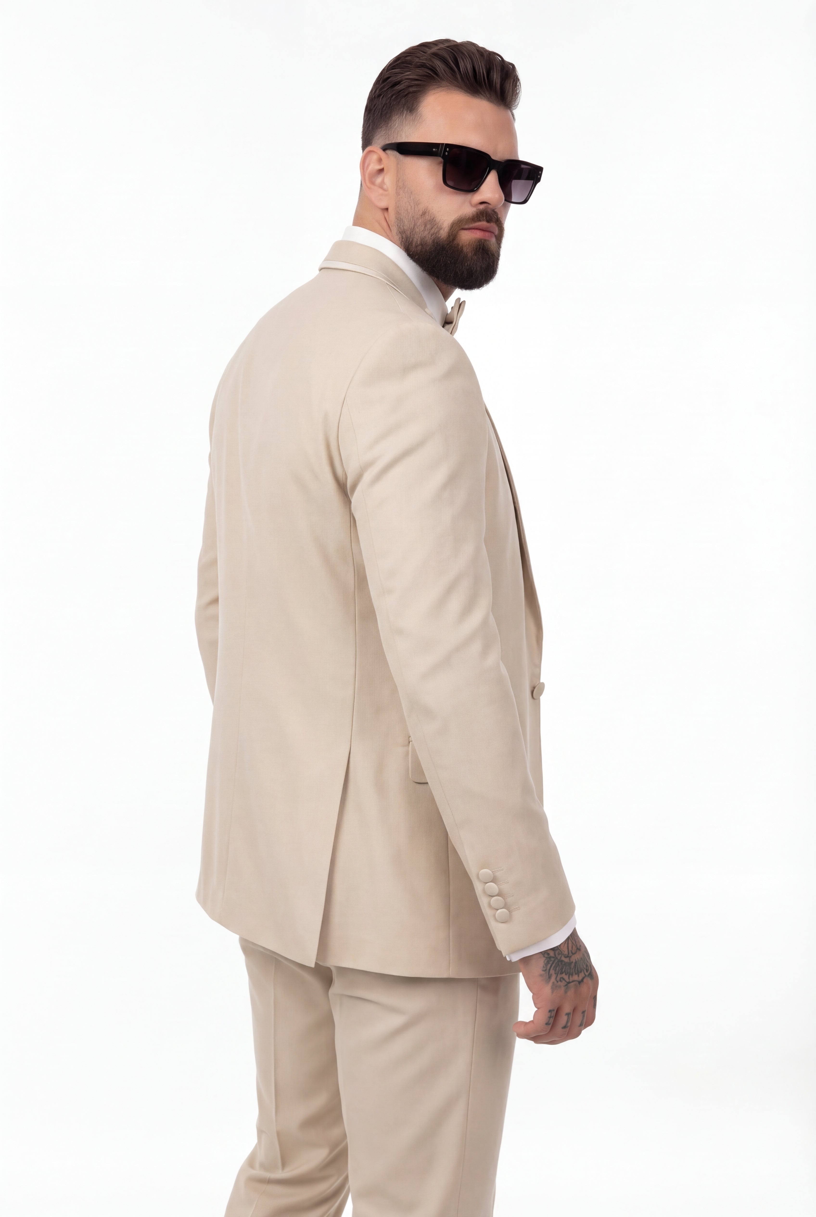 Frankie premium 4-piece wedding suit beige - Frankie's
