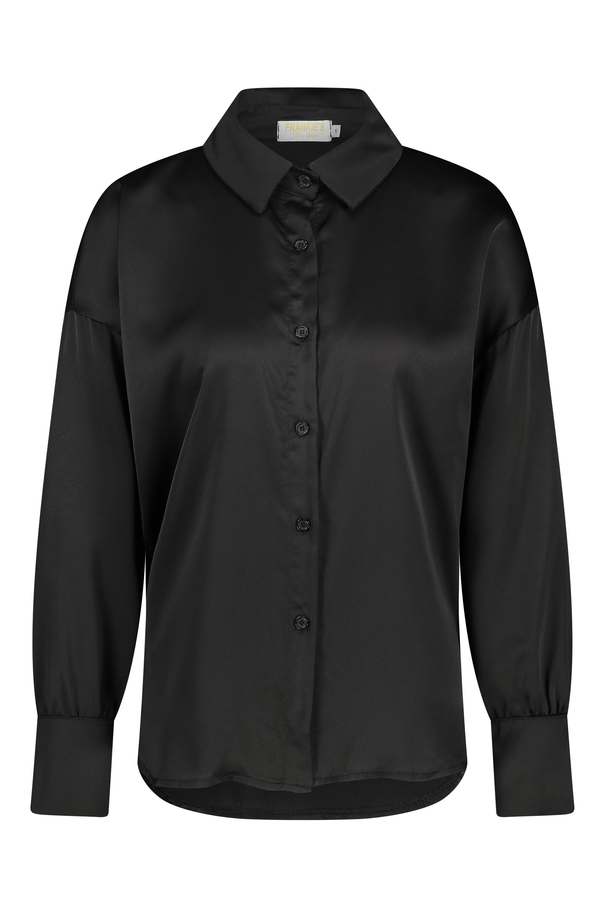Satin blouse black - Frankie's