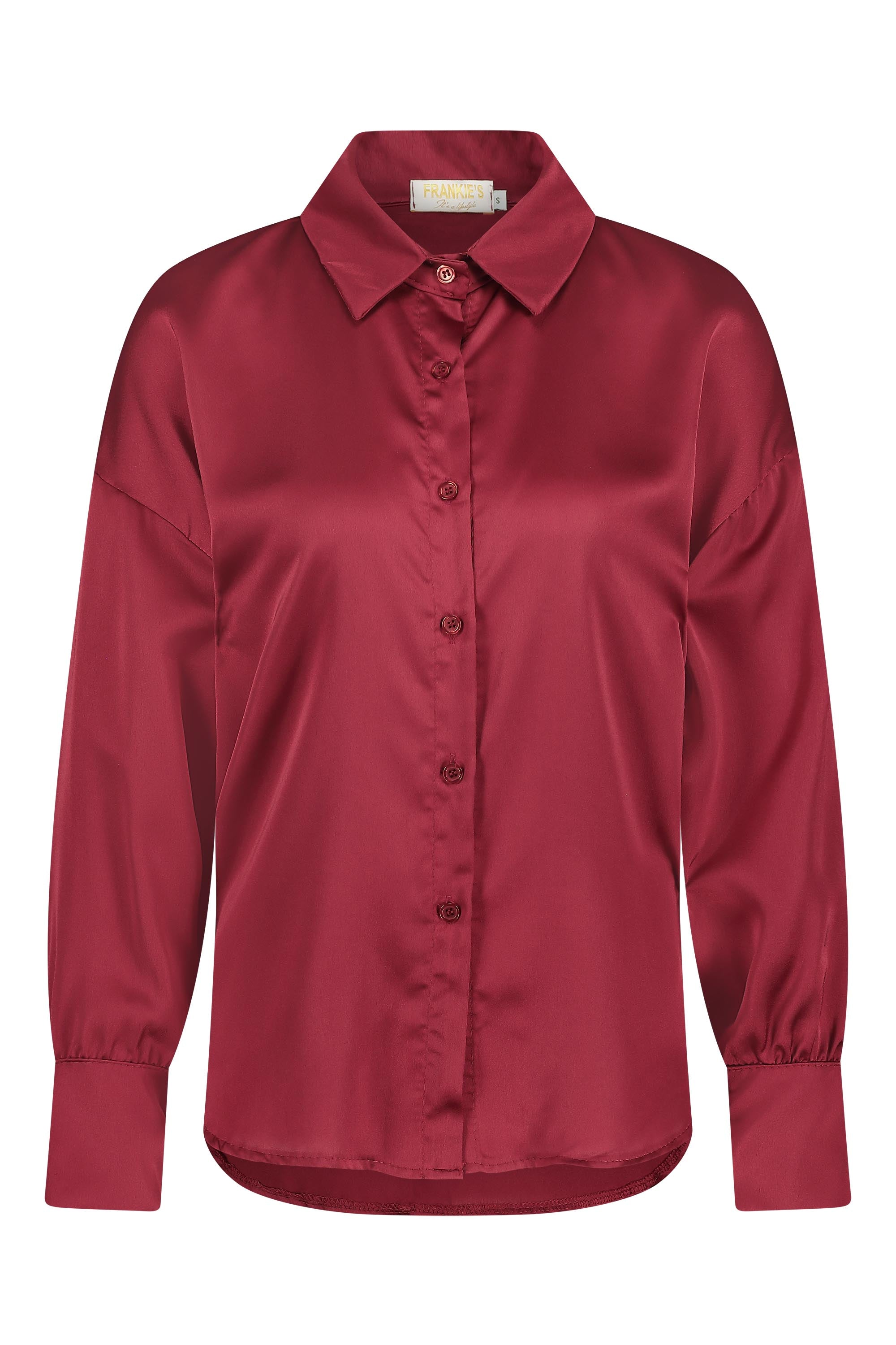 Satin blouse bordeaux red - Frankie's