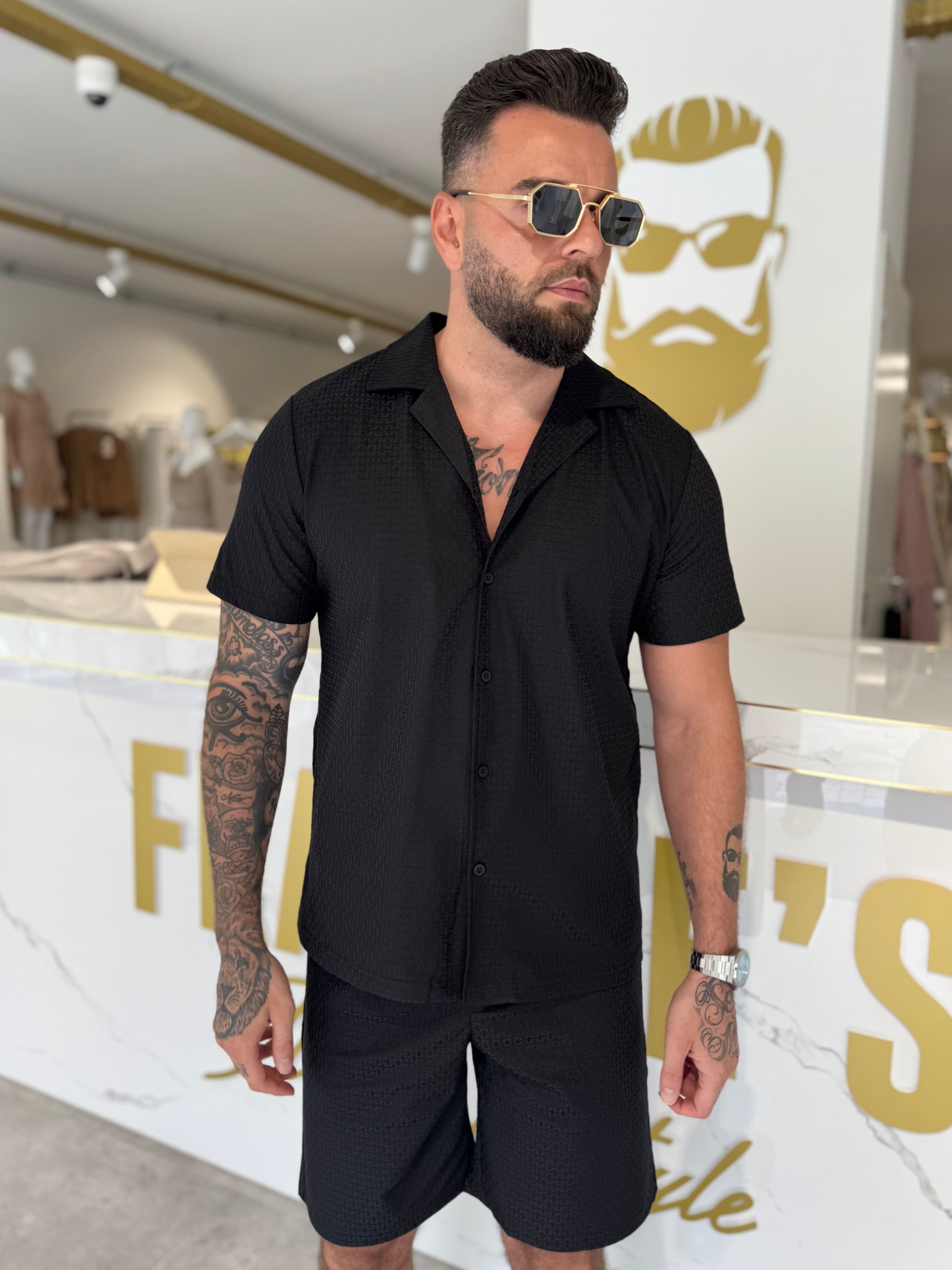 Summer set short & shirt black