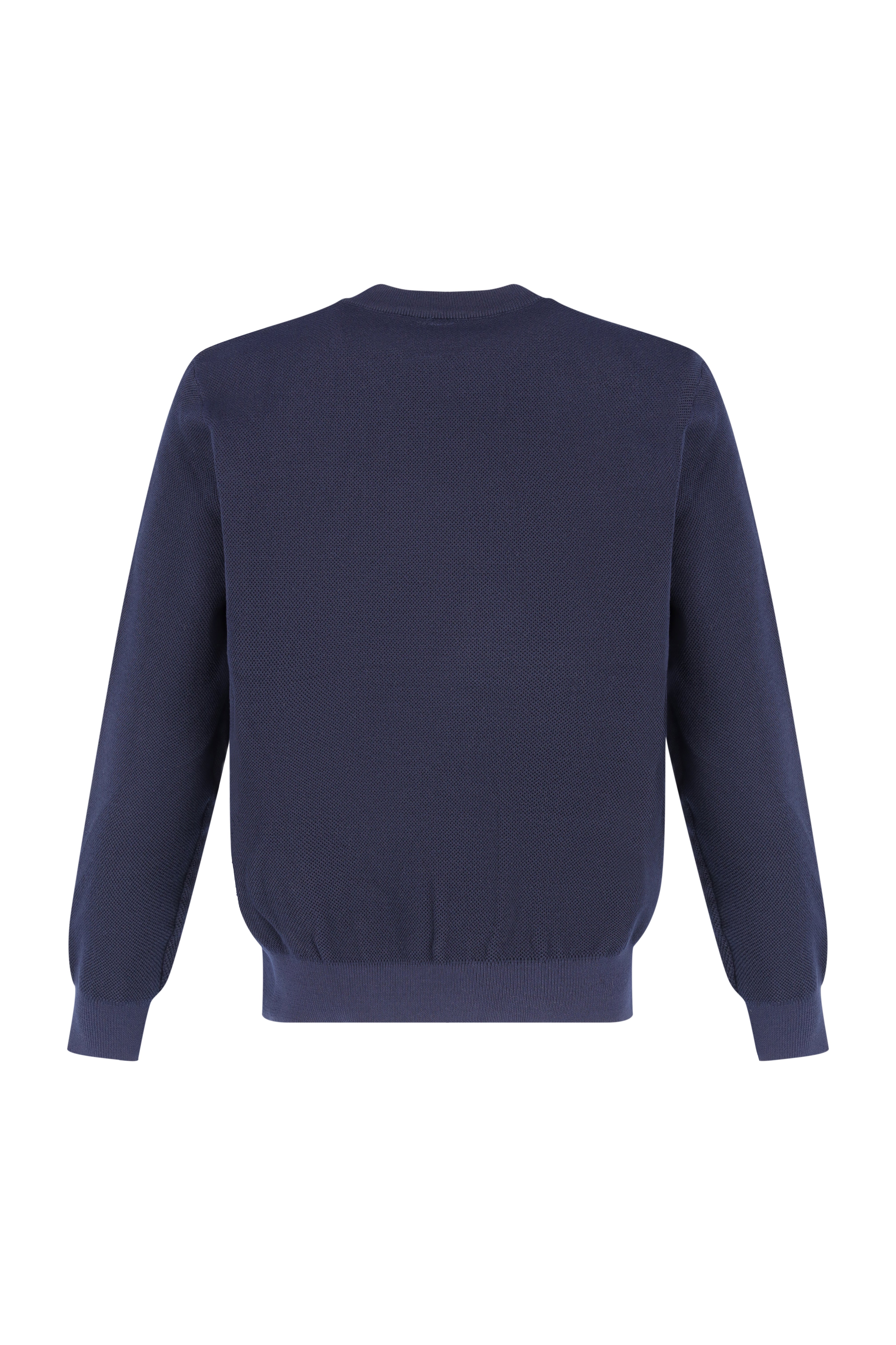 Crewneck Knitwear, Plain - Navy