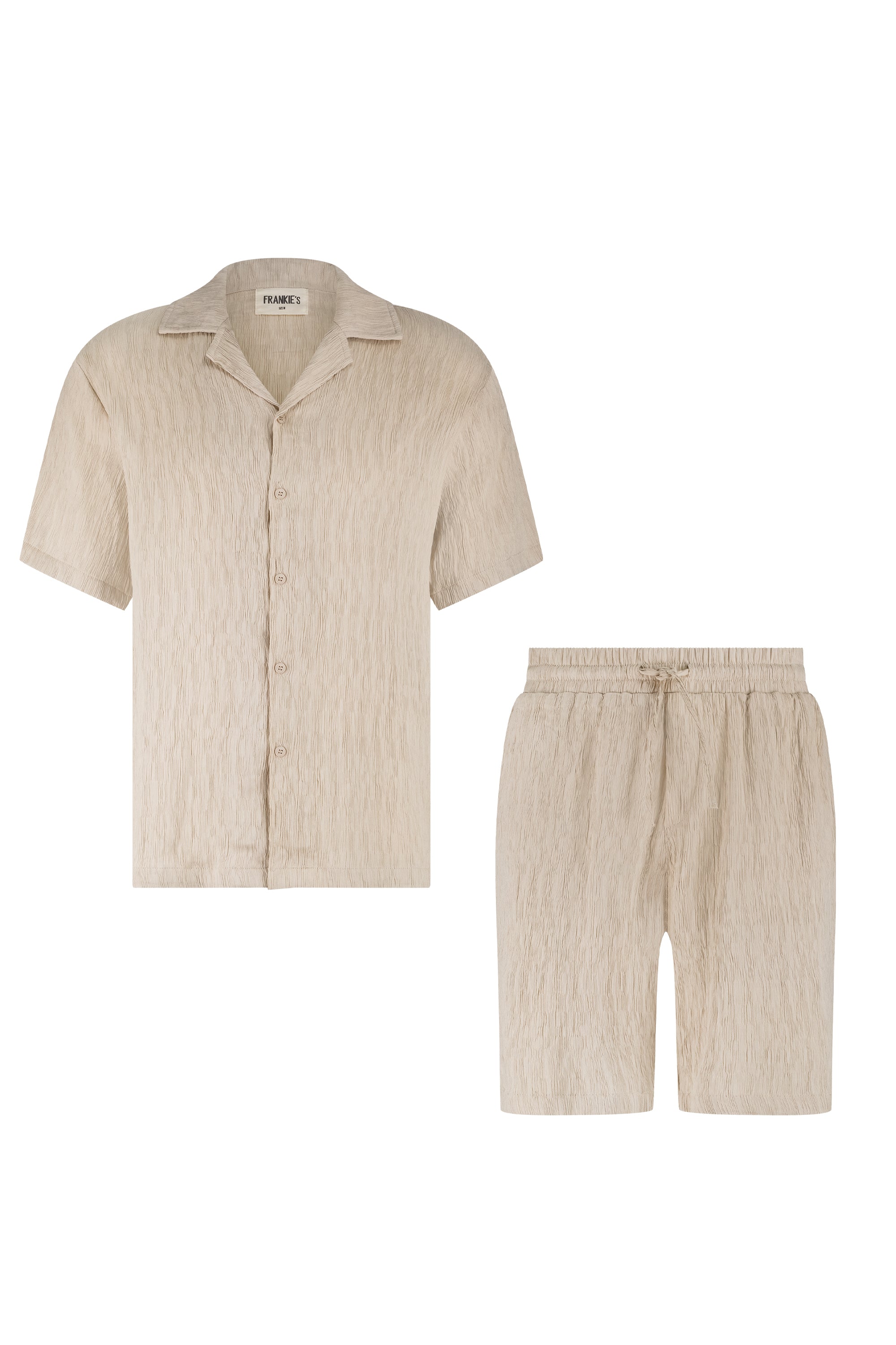 Summer set short & shirt beige