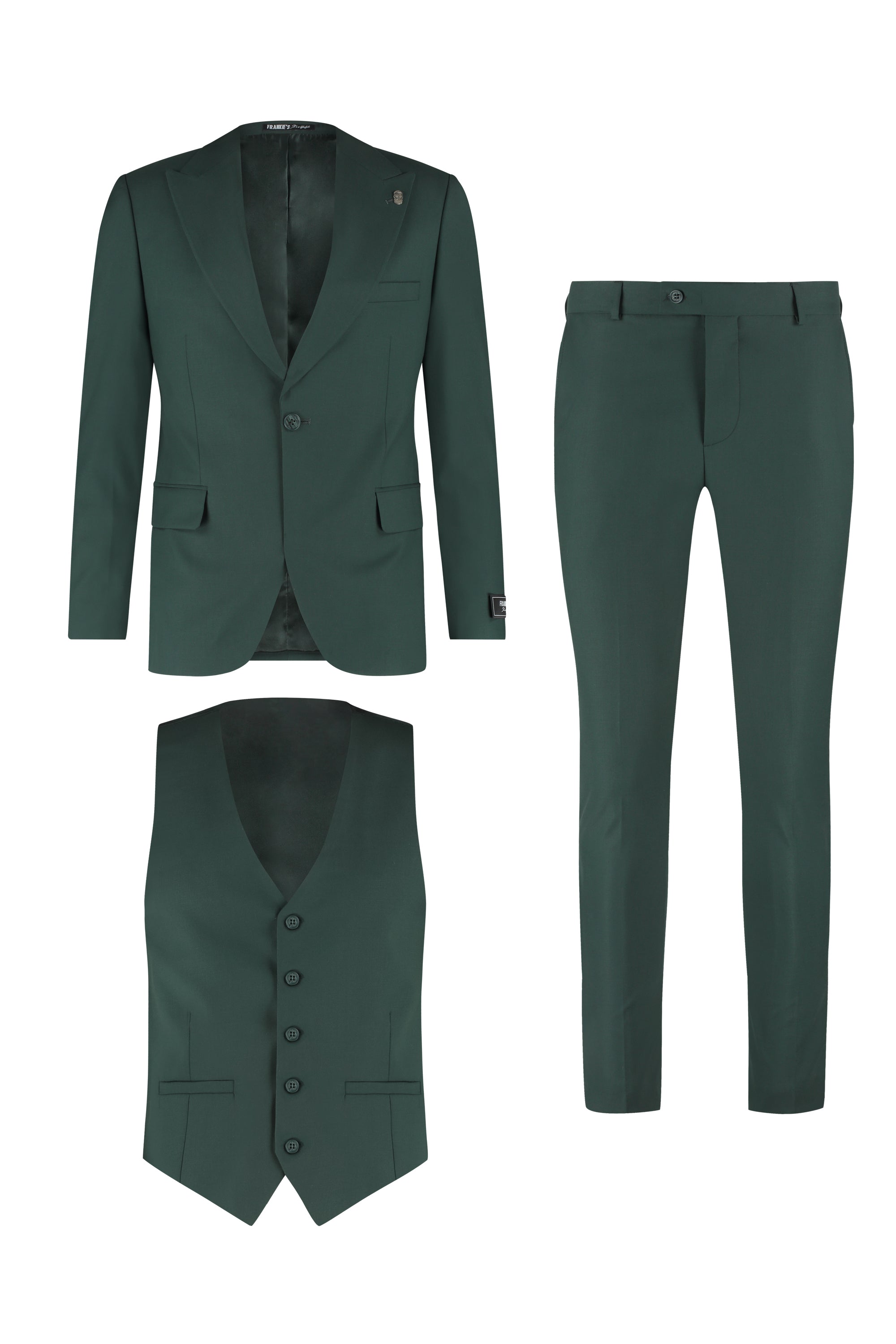 Suit three piece Cayenne dark green