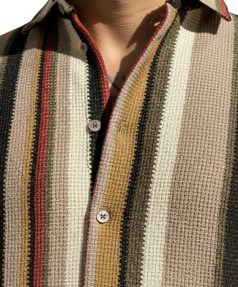 Shirt Medellin beige khaki green - Frankie's