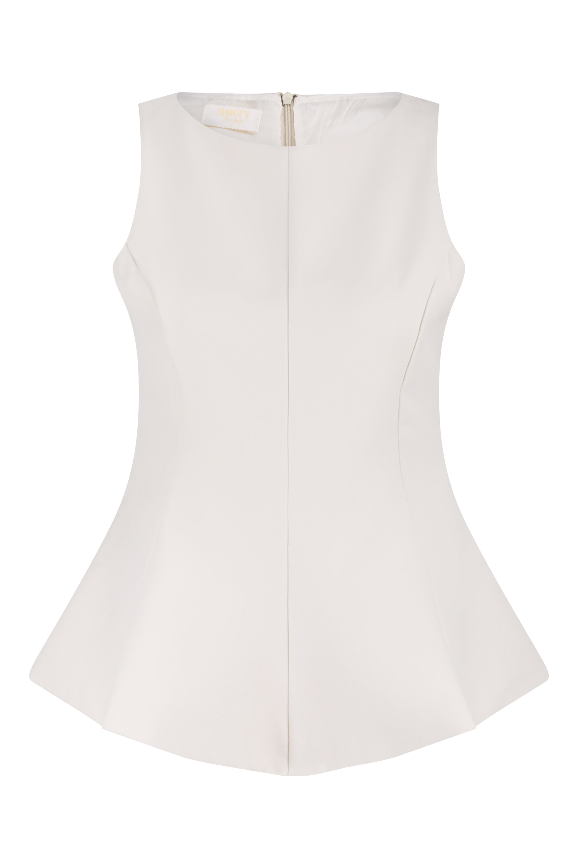 Peplum top beige