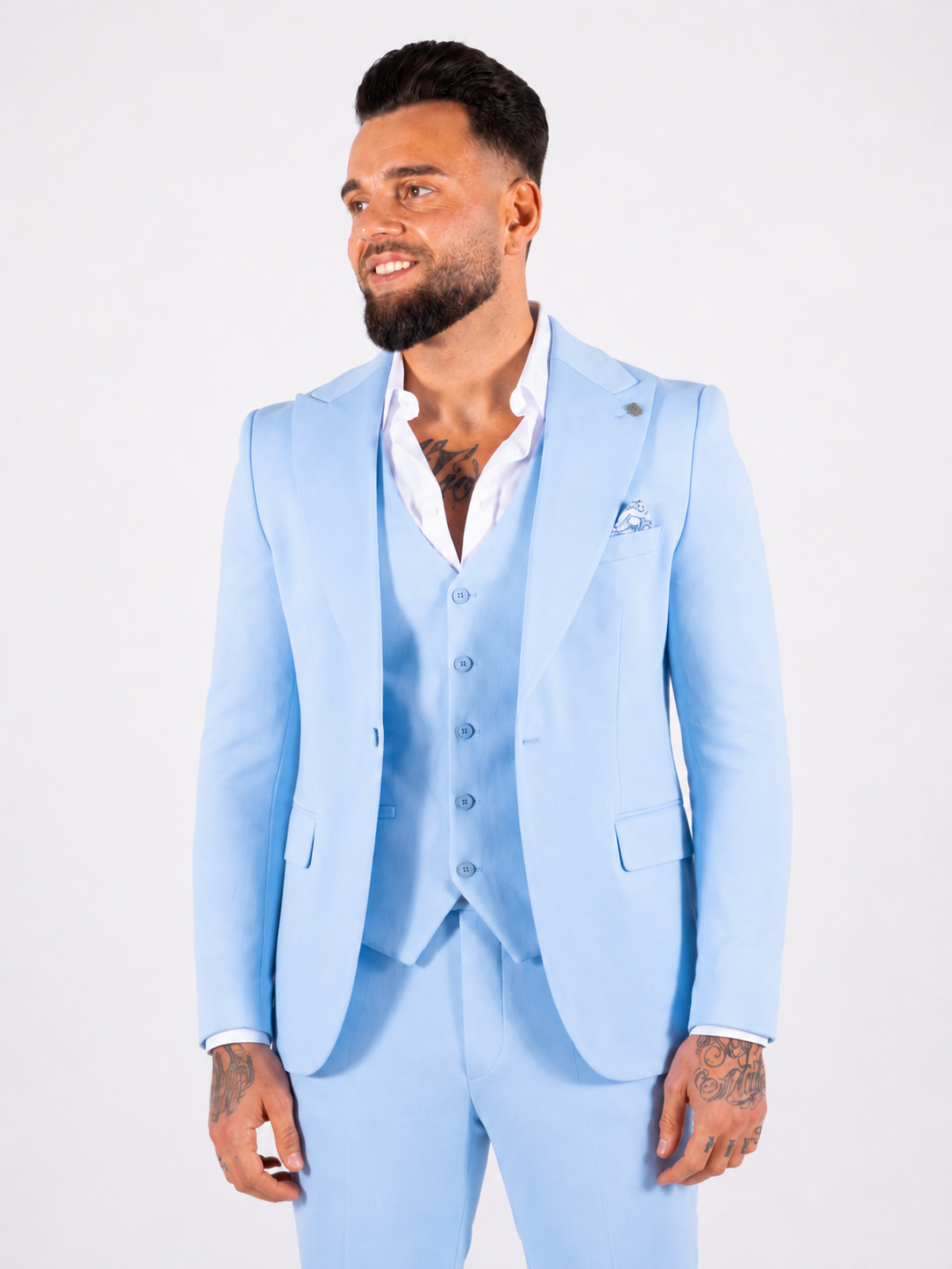 Suit Three Piece Havana Light Blue - Frankie's