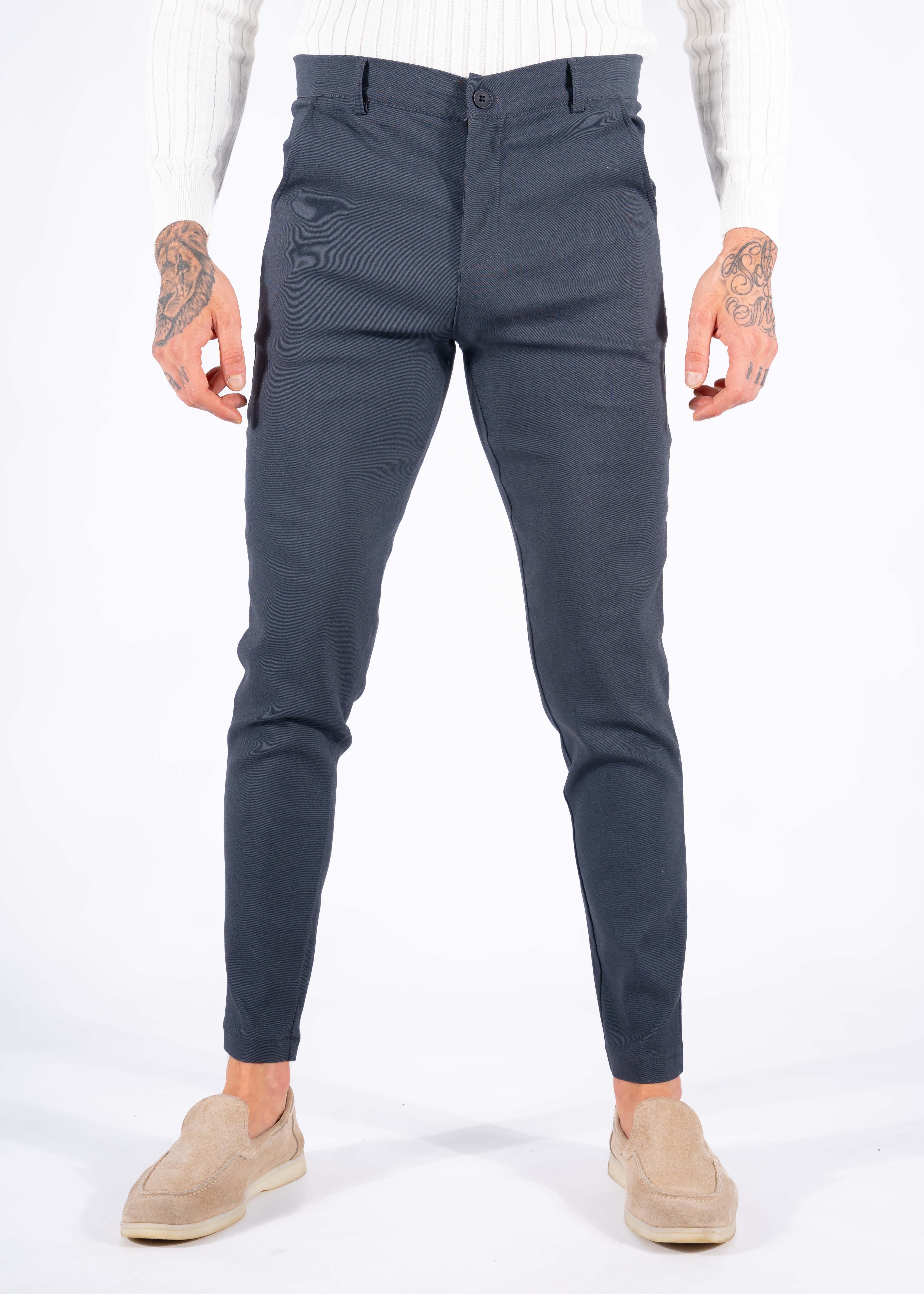 Super stretch pantalon dark grey