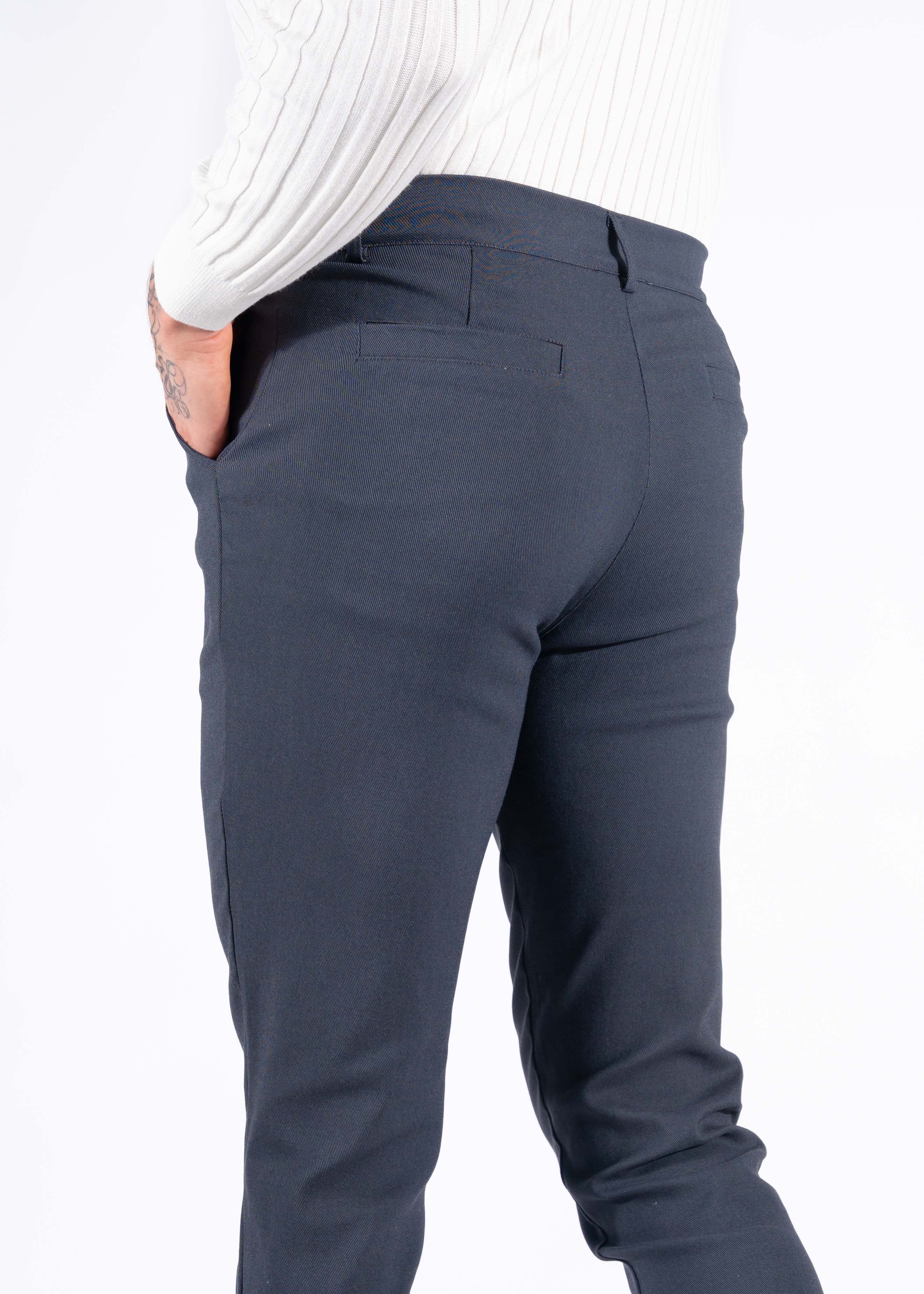 Super stretch pantalon dark grey