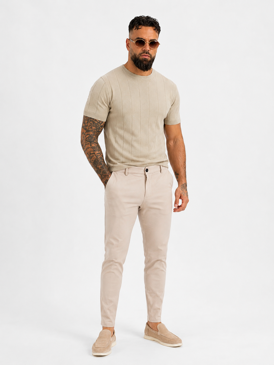 Pantalon super stretch beige