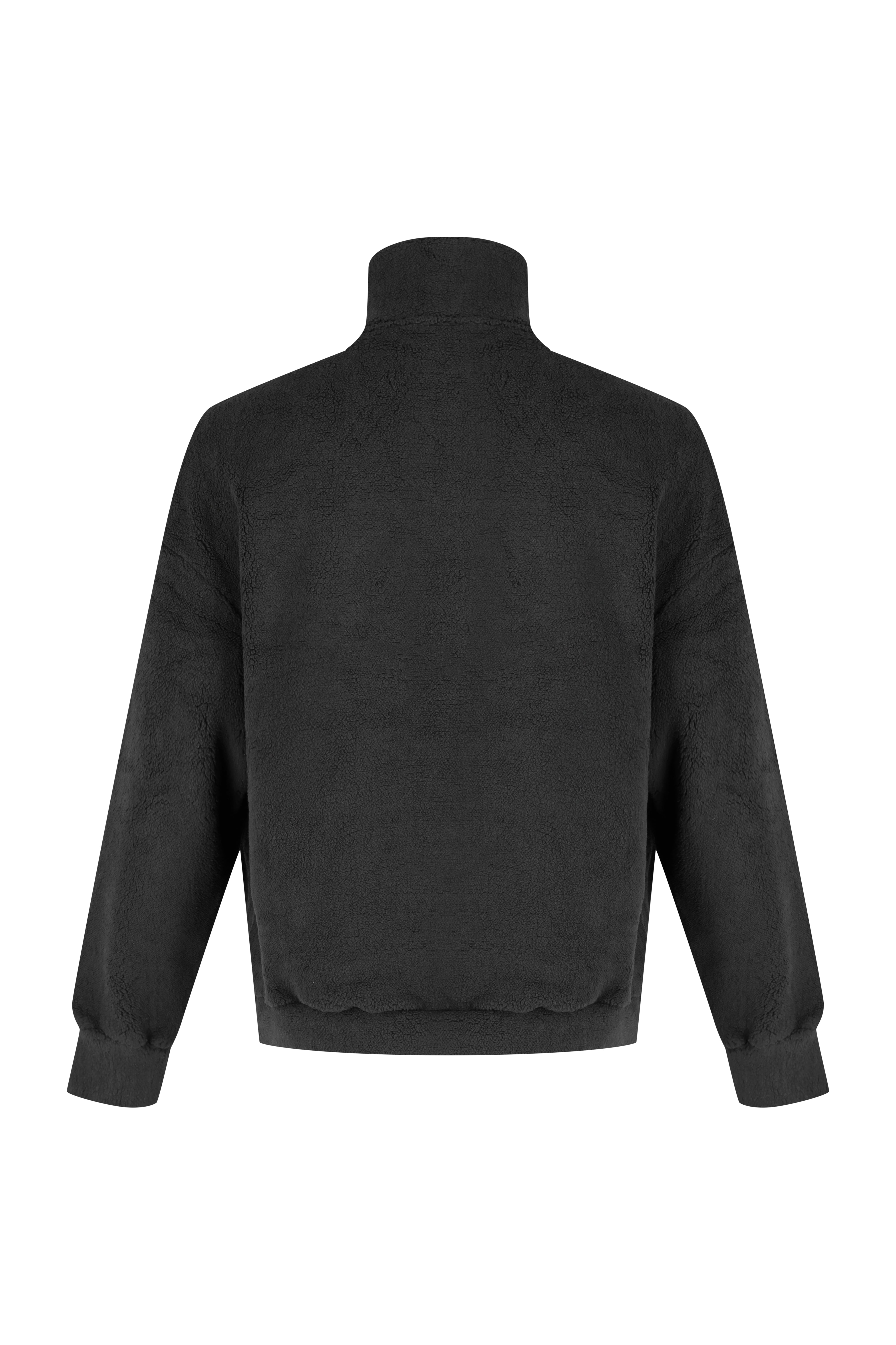 Classic Zip Fleece Pullover - Black
