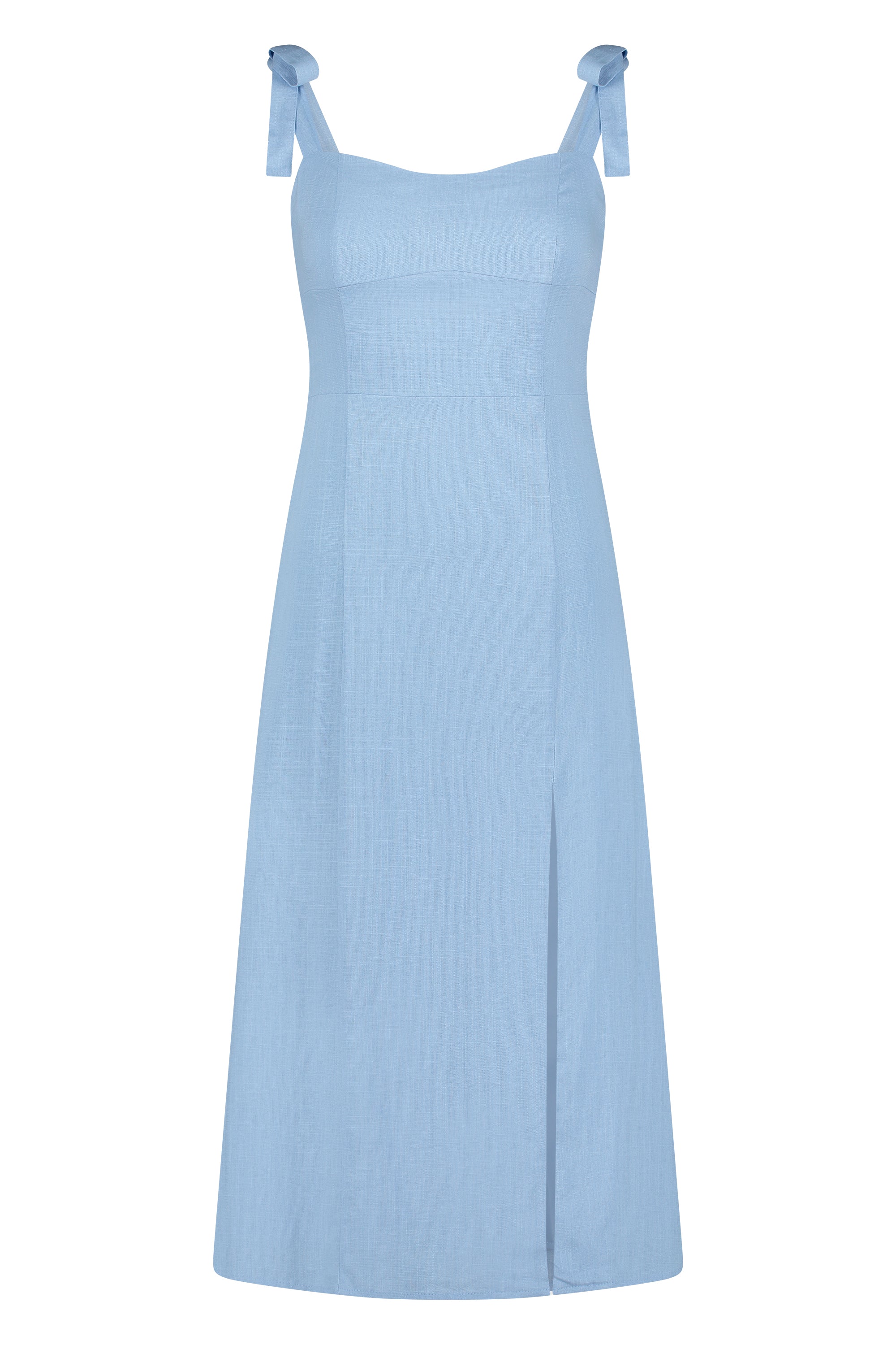 Dress linen light blue