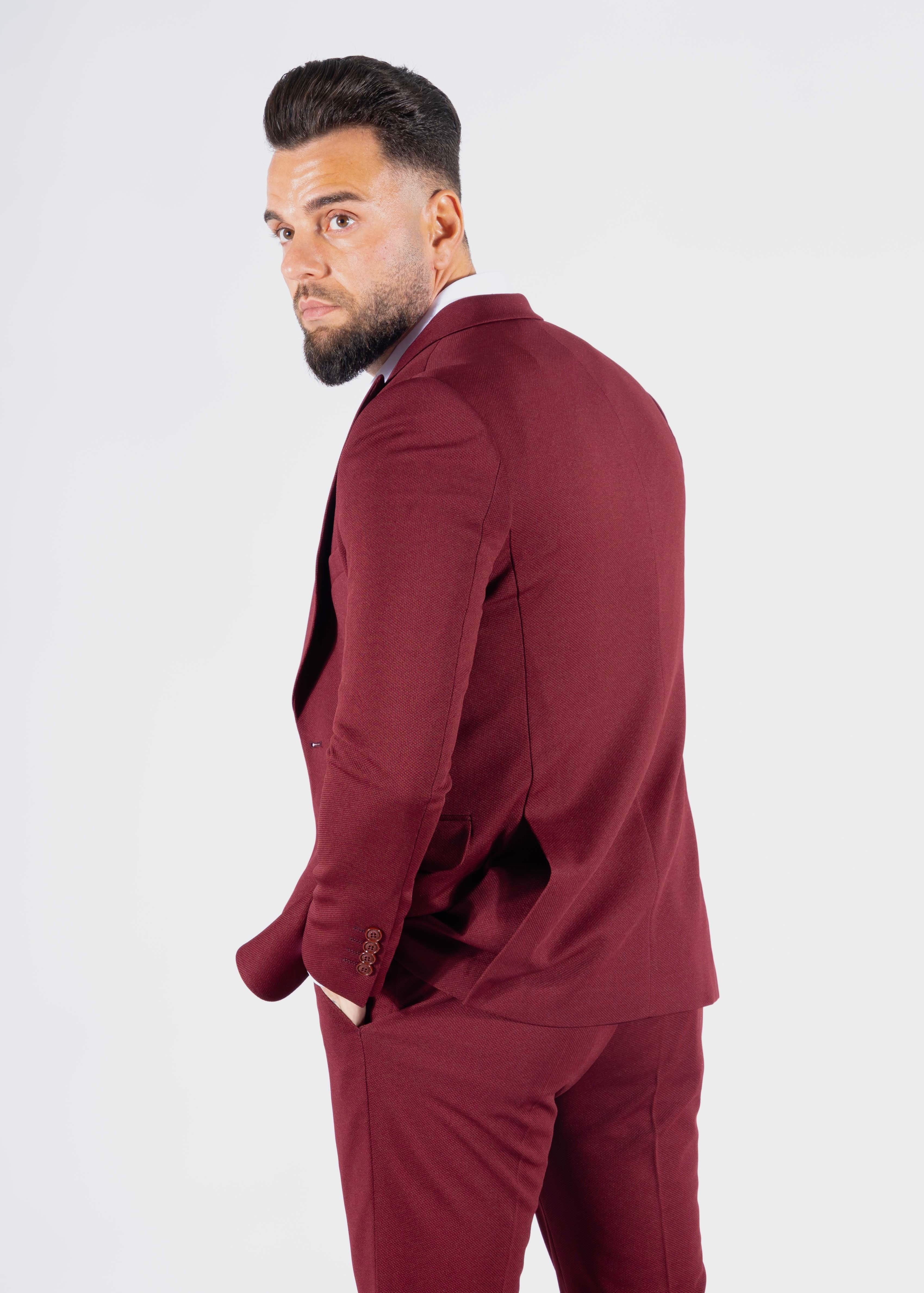 Suit Three Piece Havana Bordeaux Rood - Frankie's