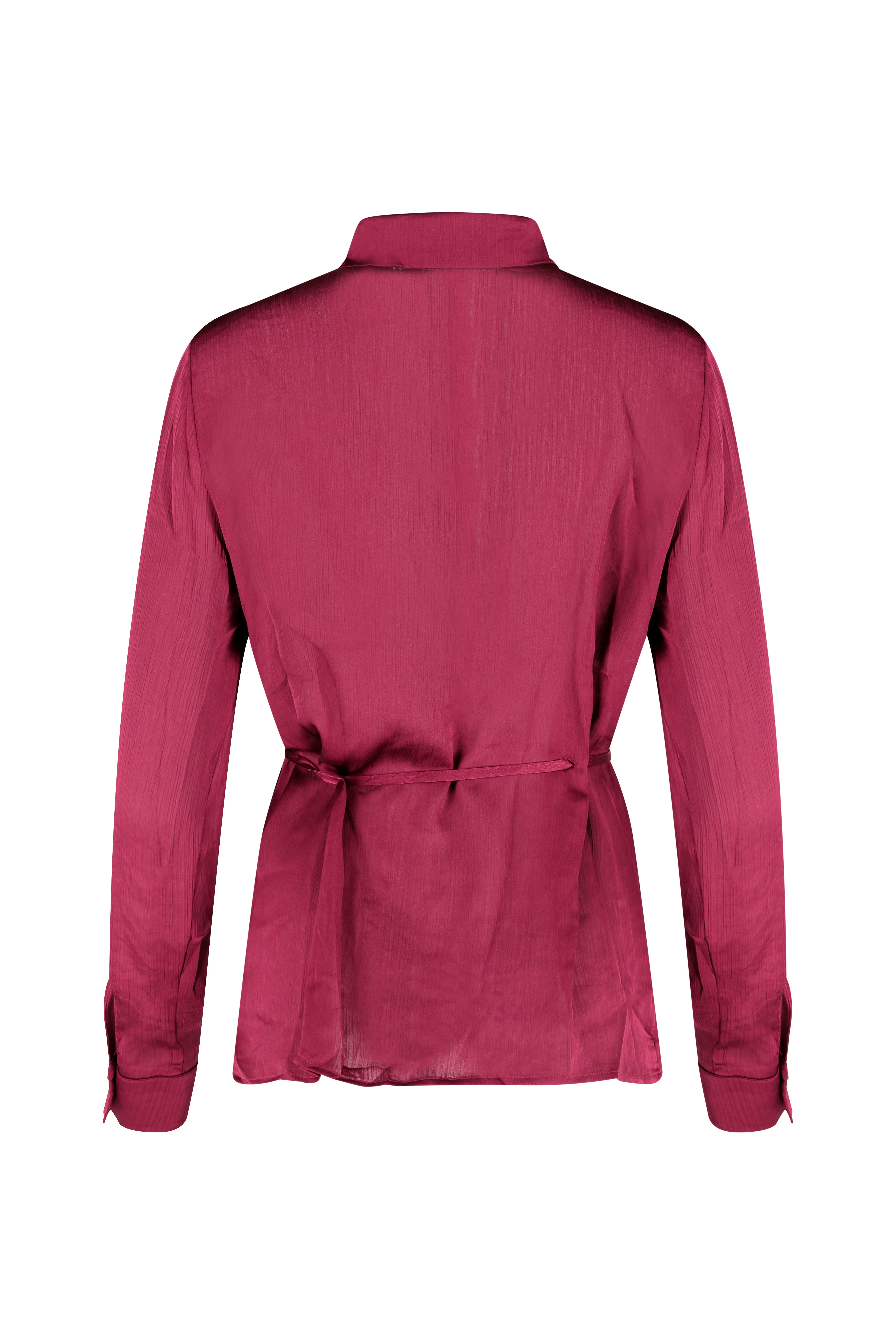 Zweiteiliges Satin-Set – Bordeaux