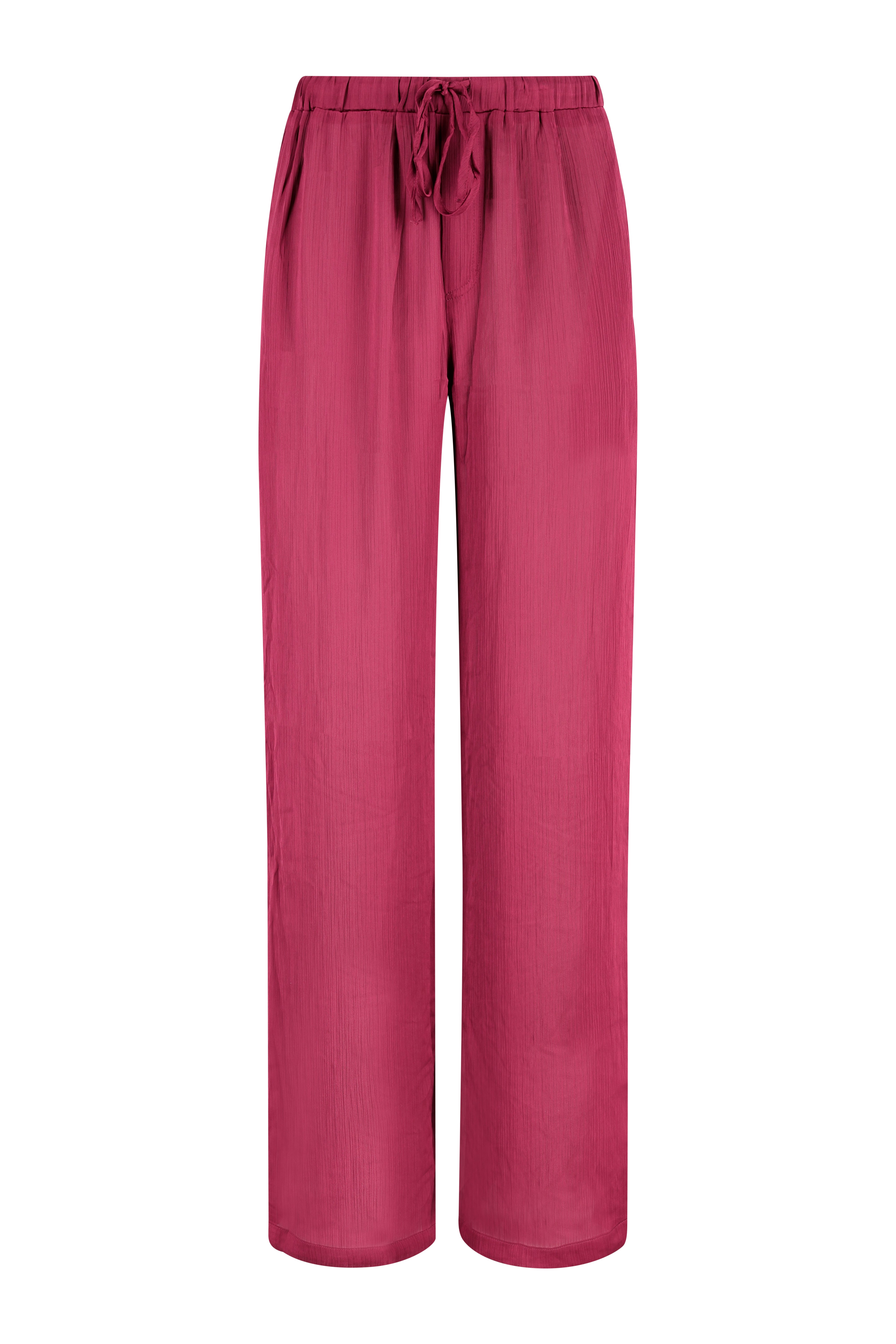 Two Piece Satin Set - Bordeaux