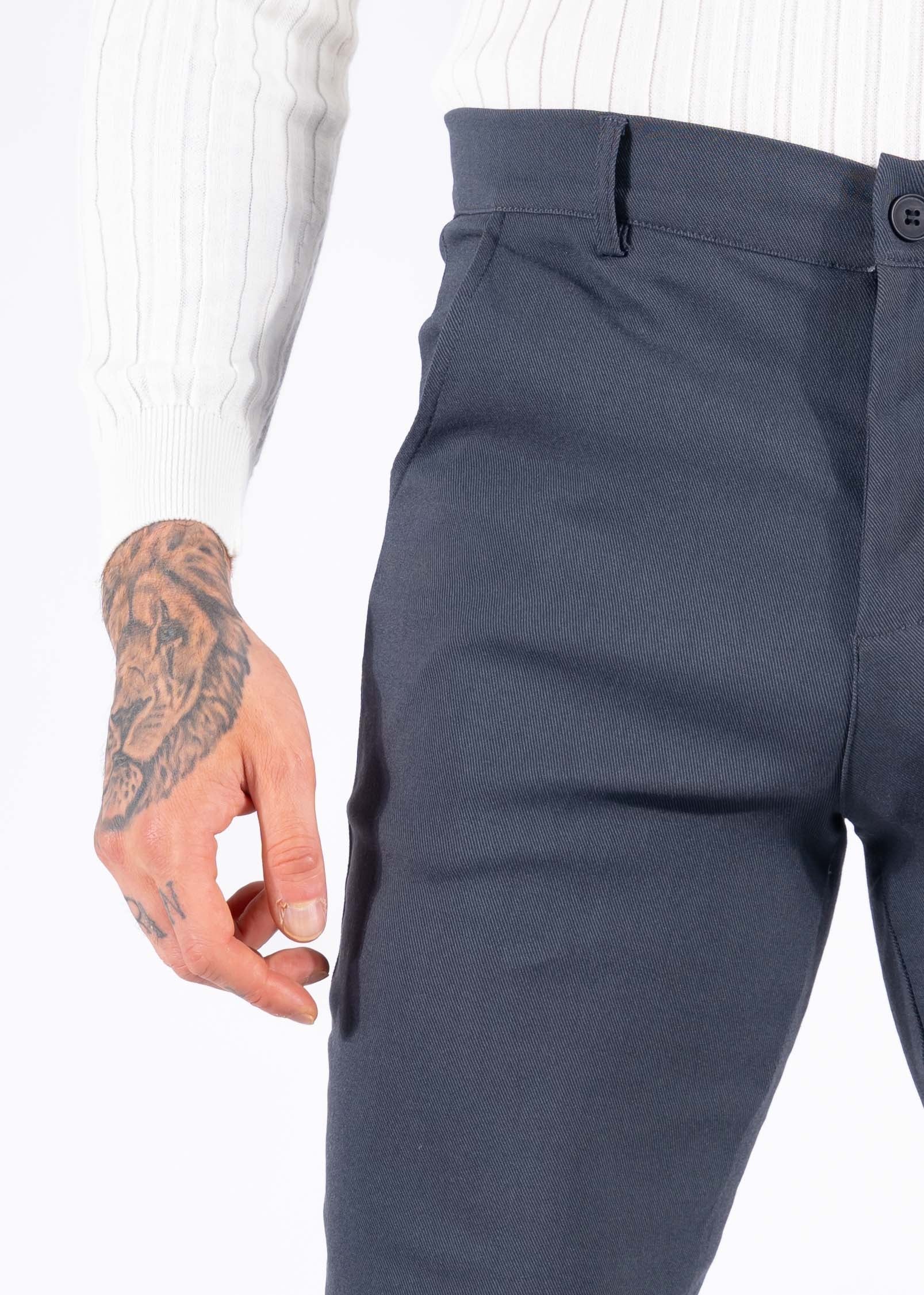 Super stretch pantalon dark grey