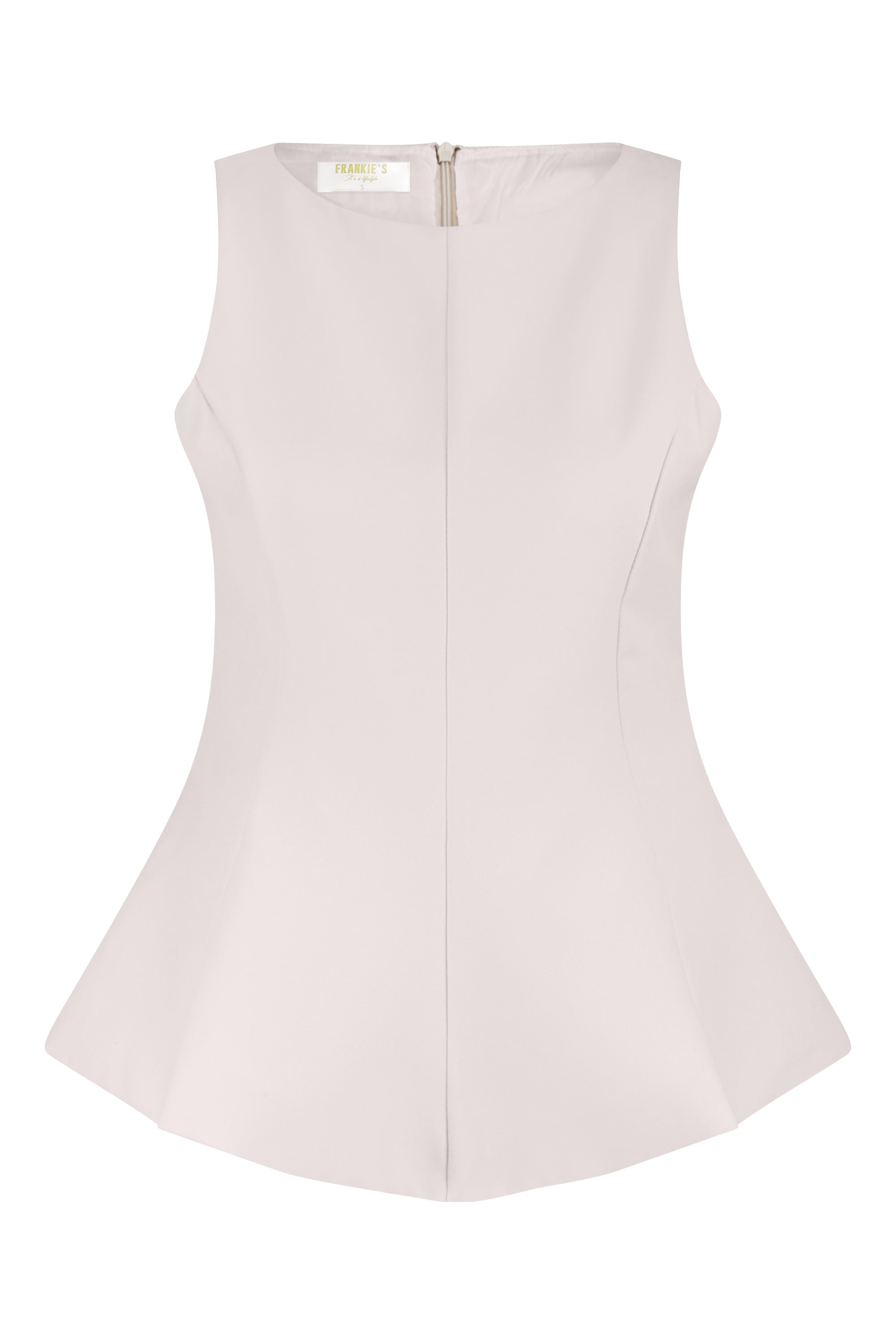 Peplum top beige