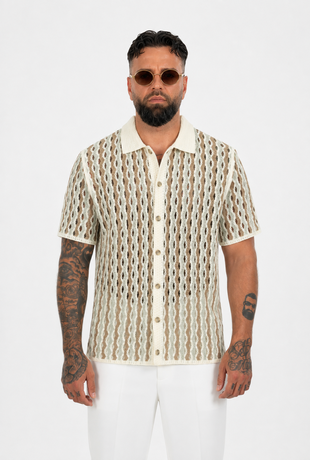 Evia Knitted Shirt Ecru