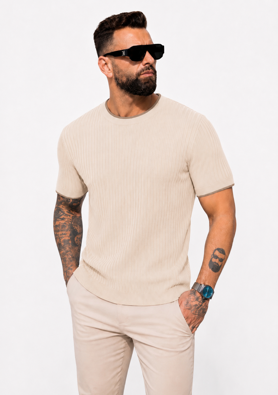 Frankies Essential Tee Beige