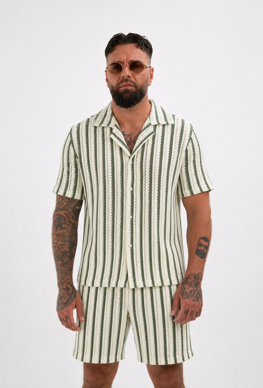Taormina Striped Summer Set Green