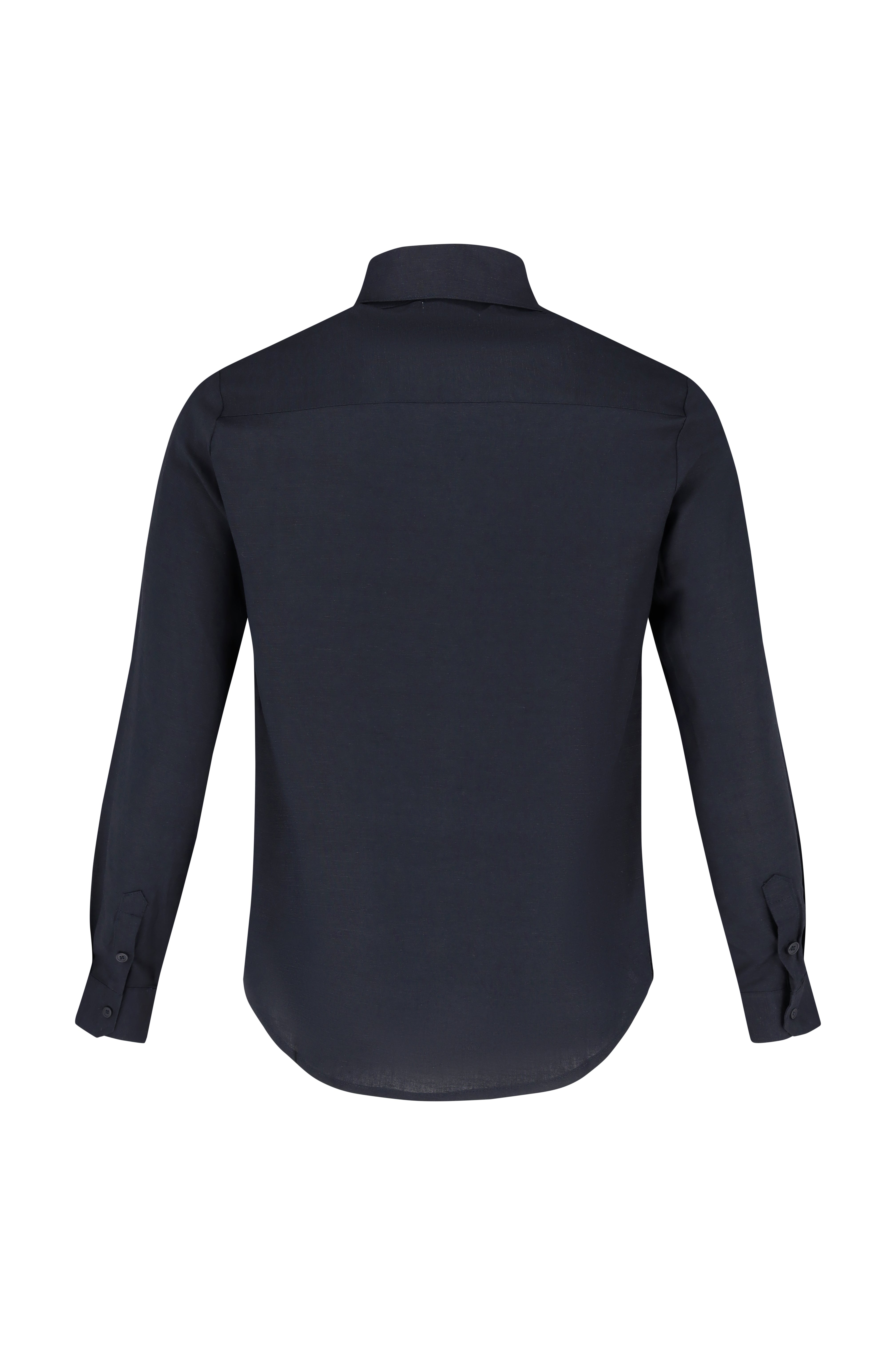 Casual Long Sleeve Overhemd - Navy