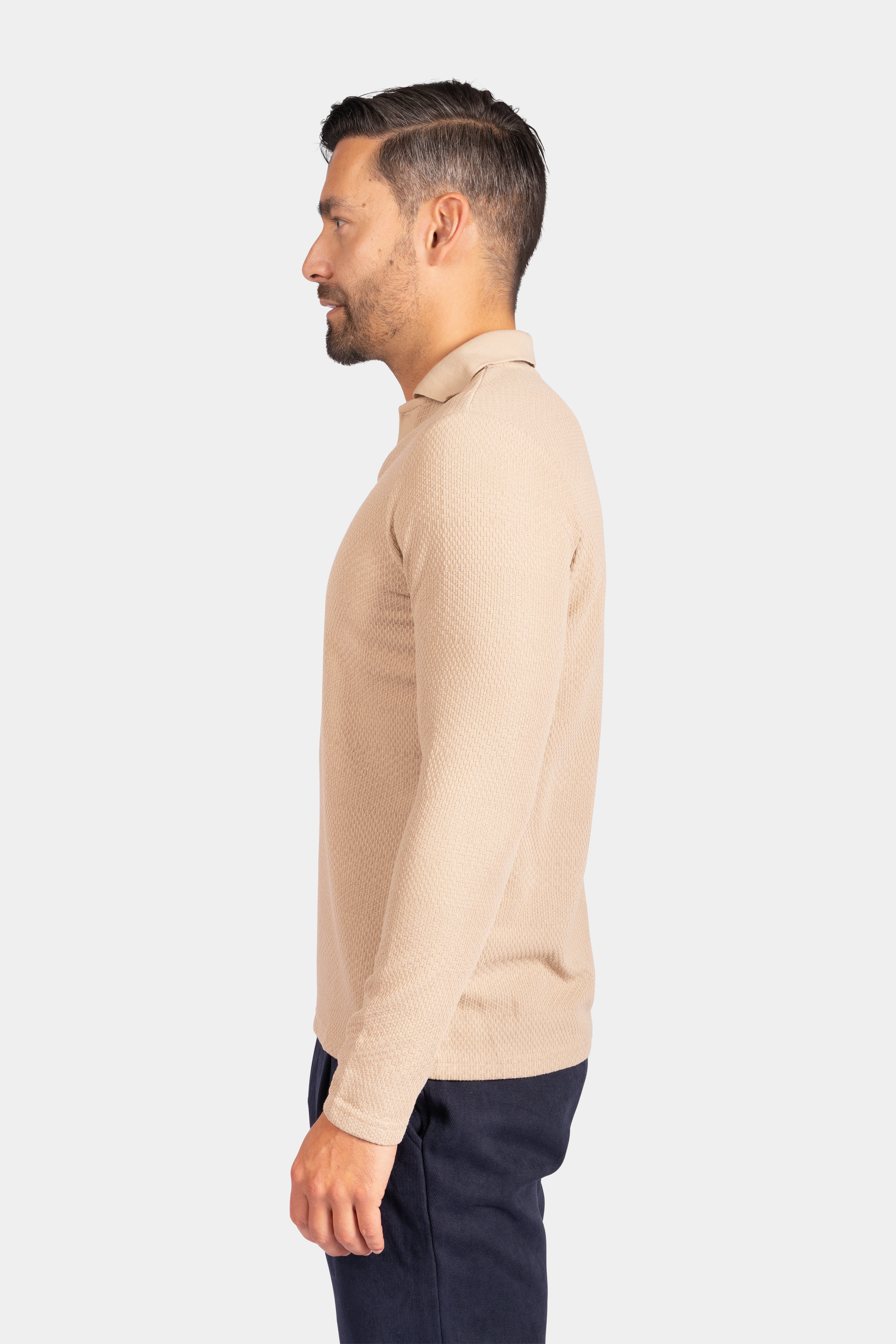 Strickpolo – Beige