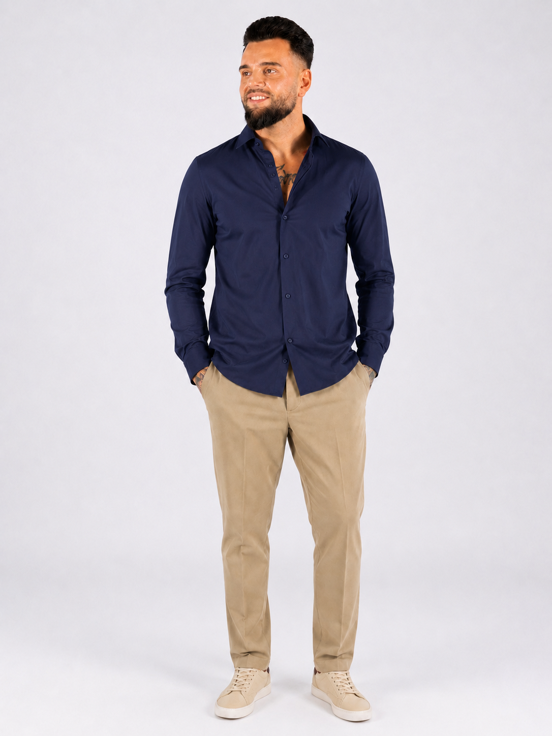 Overhemd Frankie slim fit donker blauw - Frankie's